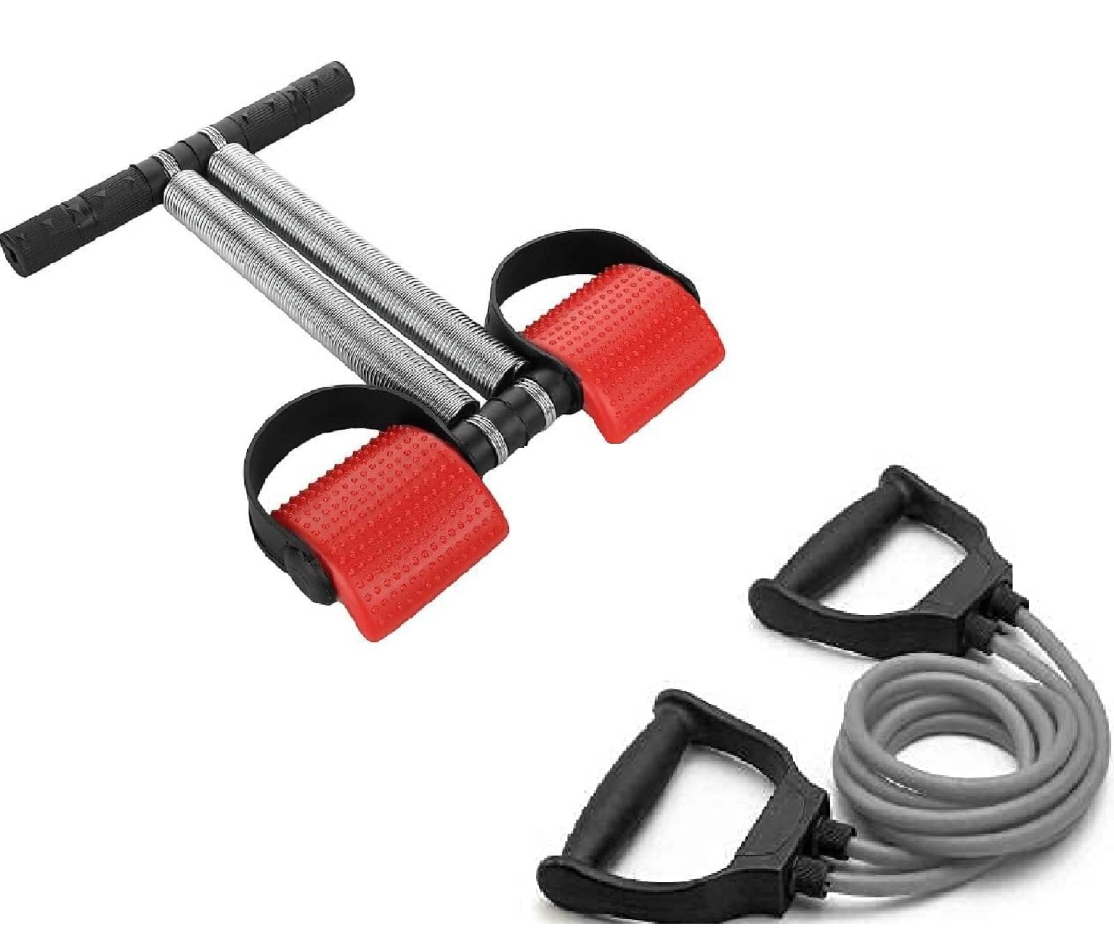     			Shopeleven Tummy Trimmer with Toning Tube Double Spring Tummy Trimmer Double Toning Tube Ab Exerciser Resistance Tube Waist Reducer Fitness Equipment