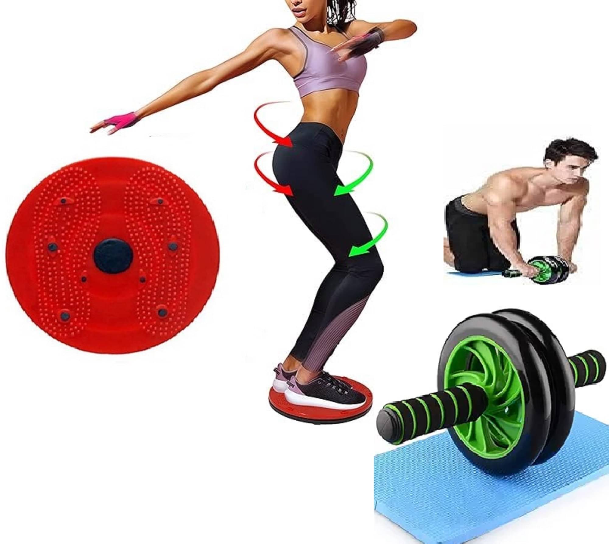 Shopeleven Tummy Twister and Waist Trimmer Combo Dual Wheel Ab Roller for Core and Abdominal Exercise for Men and Women     			Shopeleven Tummy Twister and Waist Trimmer Combo Dual Wheel Ab Roller for Core and Abdominal Exercise for Men and Women