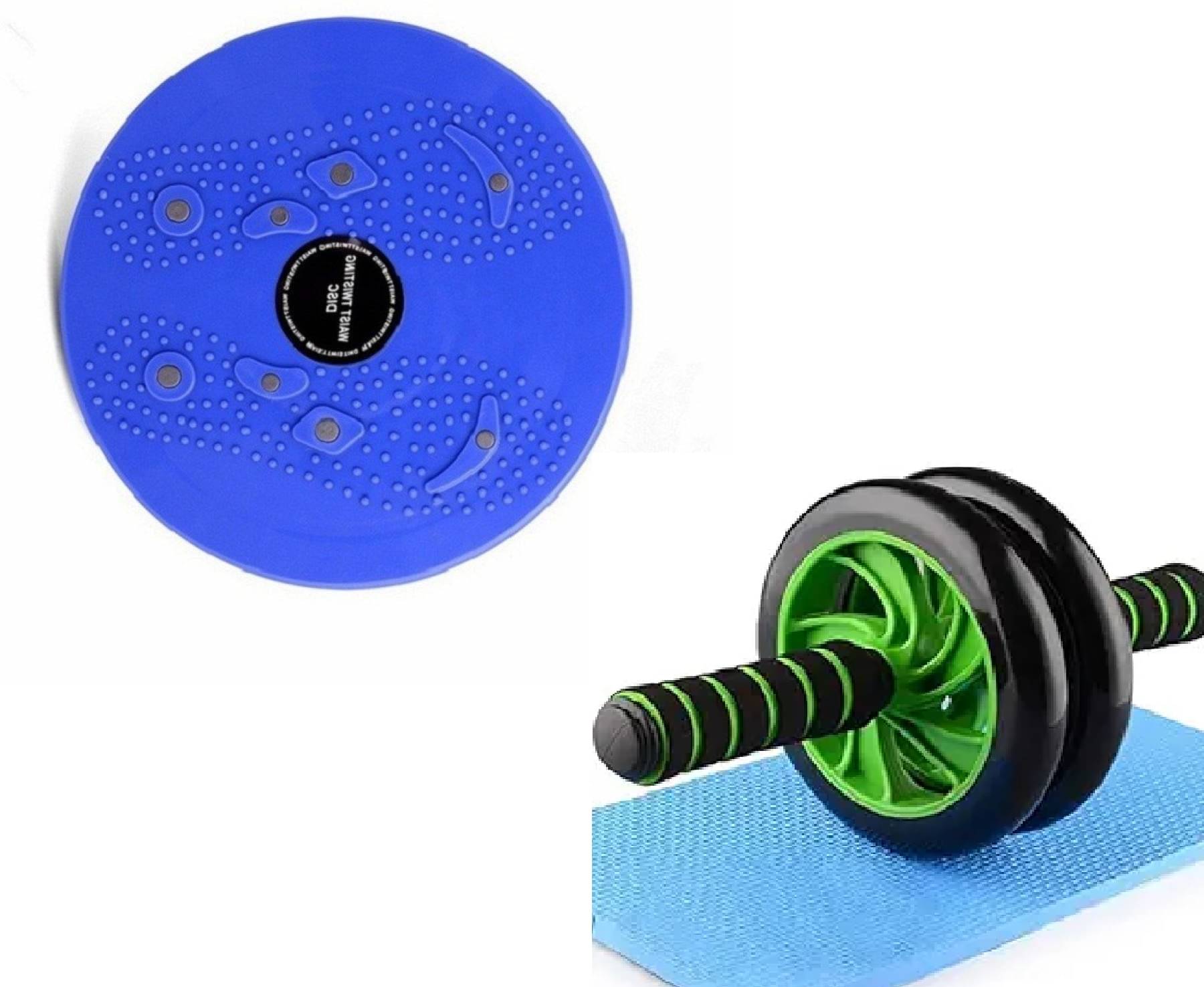     			Shopeleven Tummy Twister and Waist Trimmer Combo Dual Wheel Ab Roller for Core and Abdominal Exercise for Men and Women