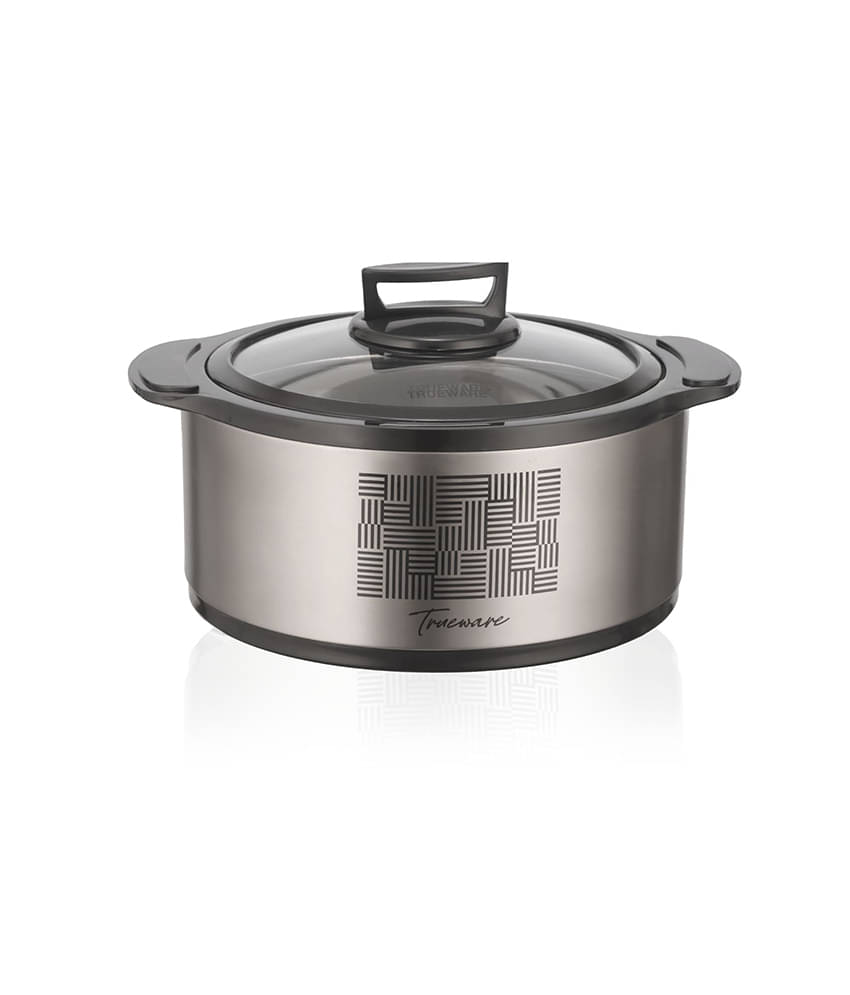 Trueware Cosmic Glass Insulated Silver Steel Thermoware Casserole ( Set of 1 , 1500 mL ) Trueware Cosmic Glass Insulated Silver Steel Thermoware Casserole ( Set of 1 , 1500 mL )