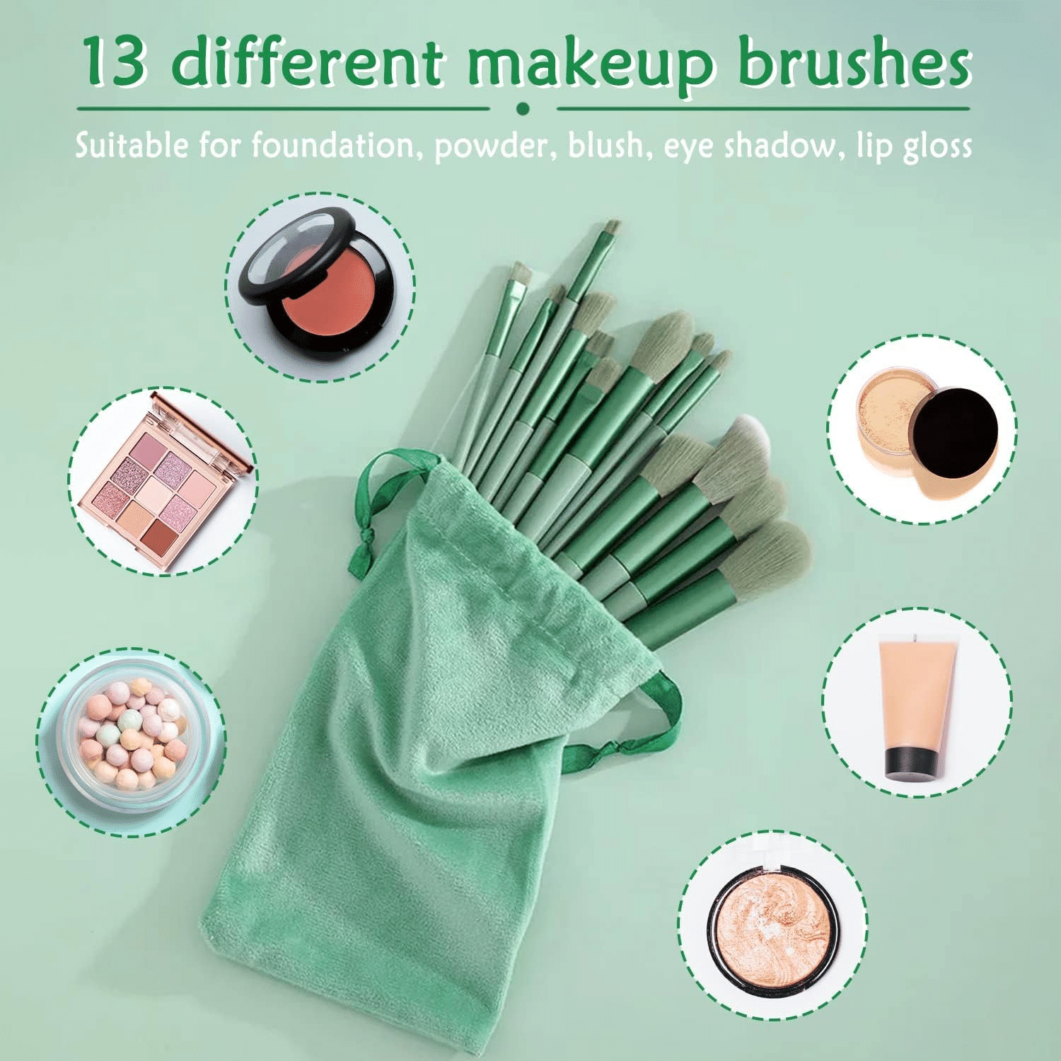 VAGONS Synthetic Foundation Brush 13 Pcs 200 g VAGONS Synthetic Foundation Brush 13 Pcs 200 g