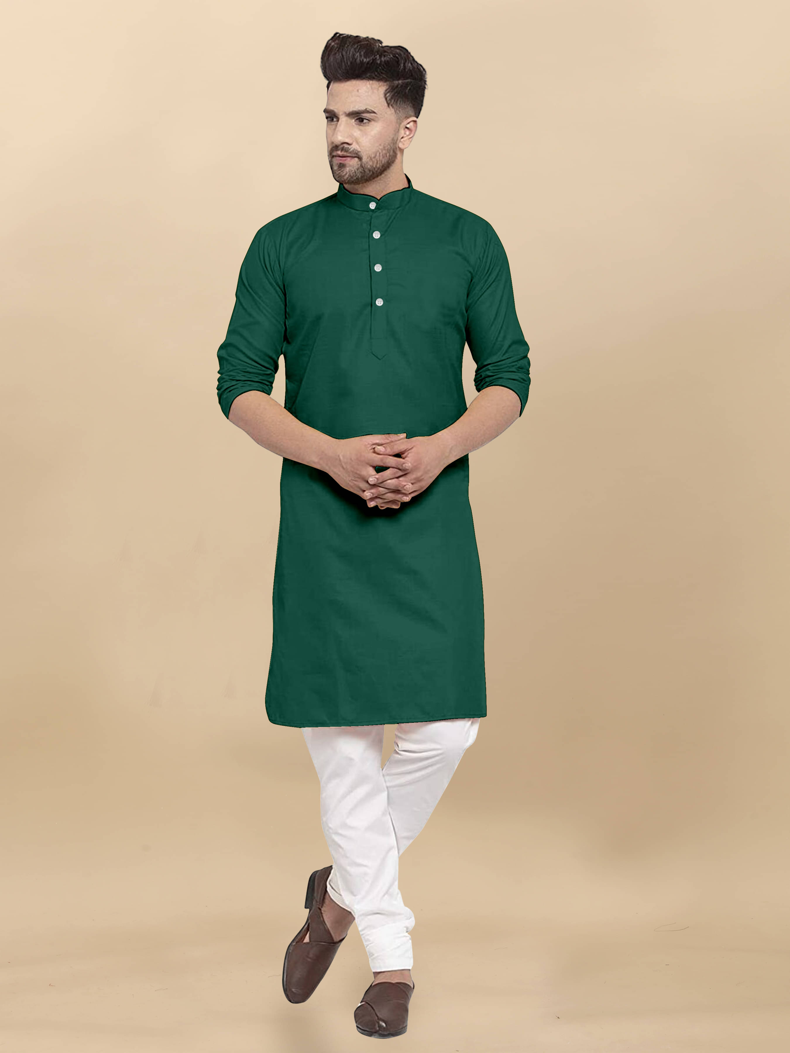 VS MALL Green Cotton Blend Men's Regular Kurta ( Pack of 1 ) VS MALL Green Cotton Blend Men's Regular Kurta ( Pack of 1 )