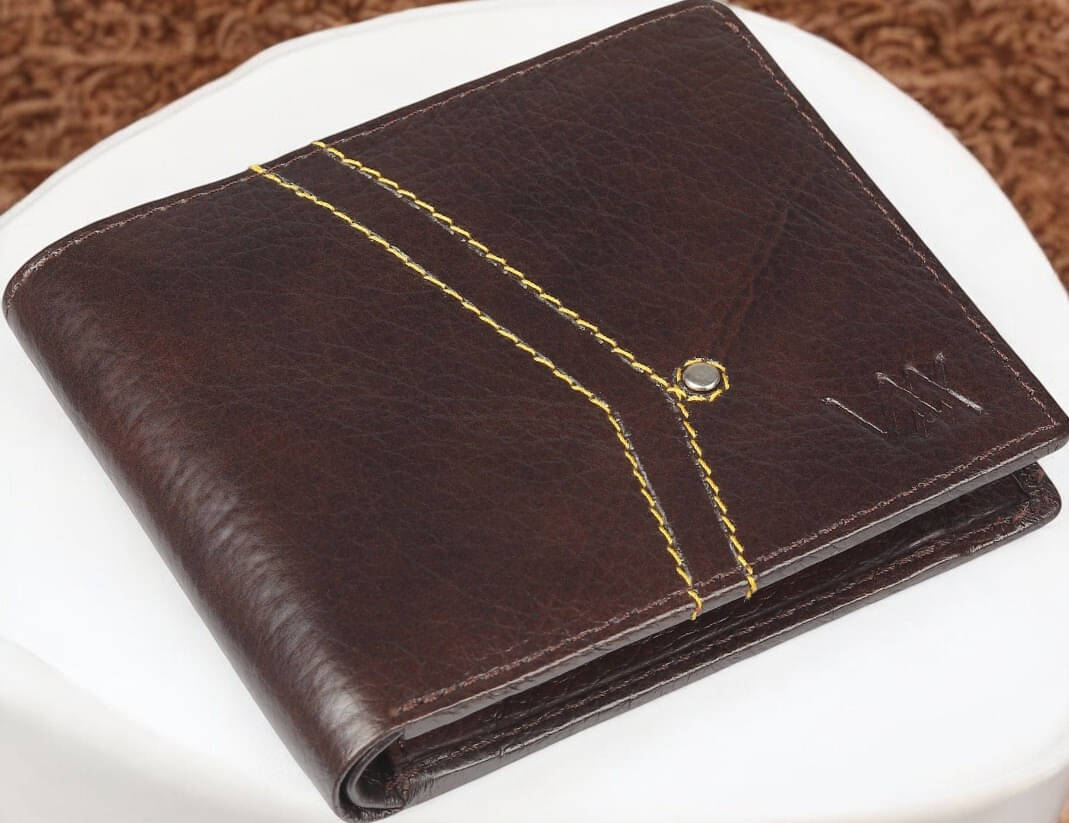 WILDAUK 100% Leather Self Design Men's Regular Wallet With More Than 10 Slots For Card ( Brown , Pack of 1 ) WILDAUK 100% Leather Self Design Men's Regular Wallet With More Than 10 Slots For Card ( Brown , Pack of 1 )