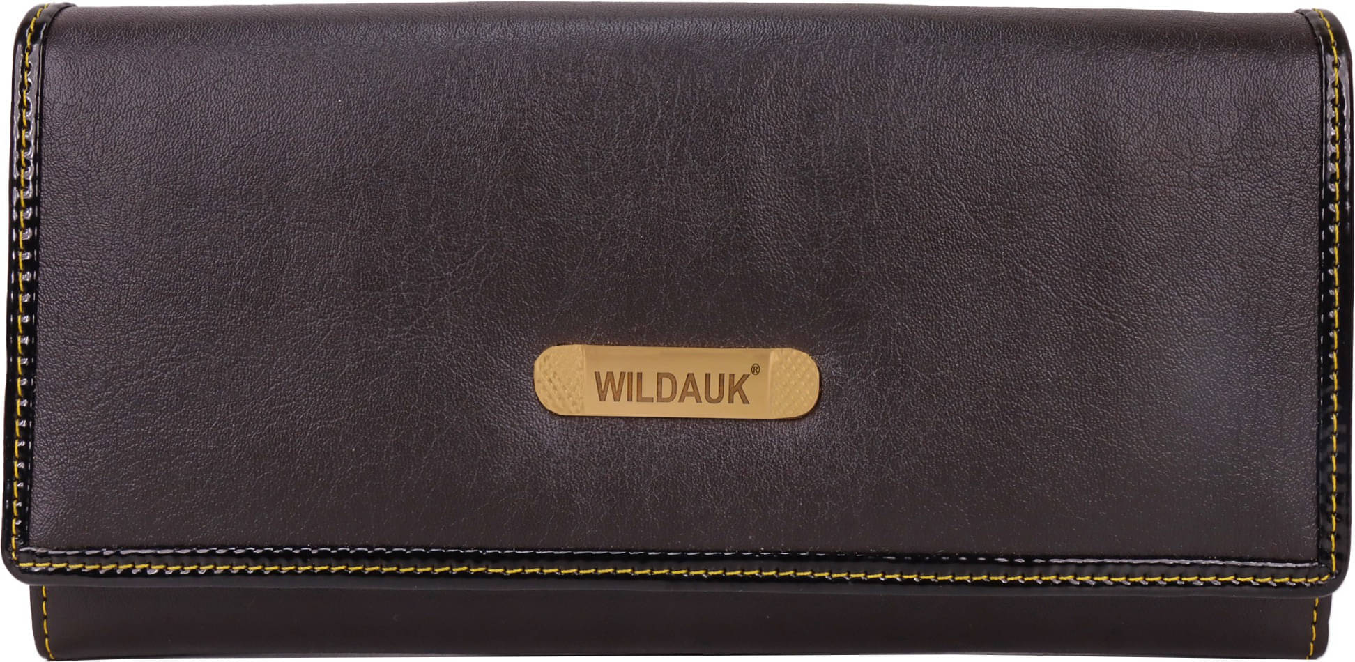     			WILDAUK Brown Pure Leather Box Clutch