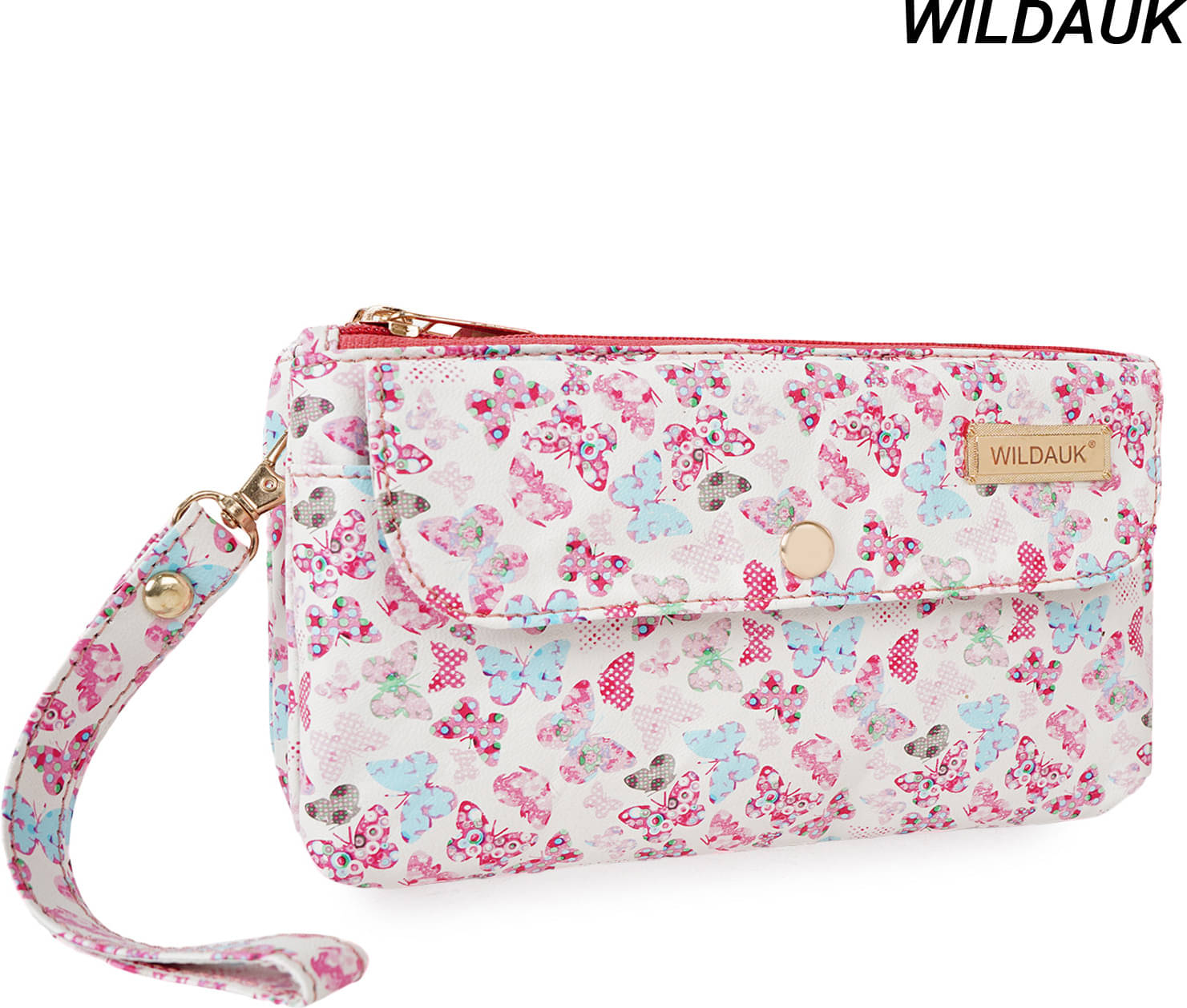     			WILDAUK Multicolor Pure Leather Box Clutch