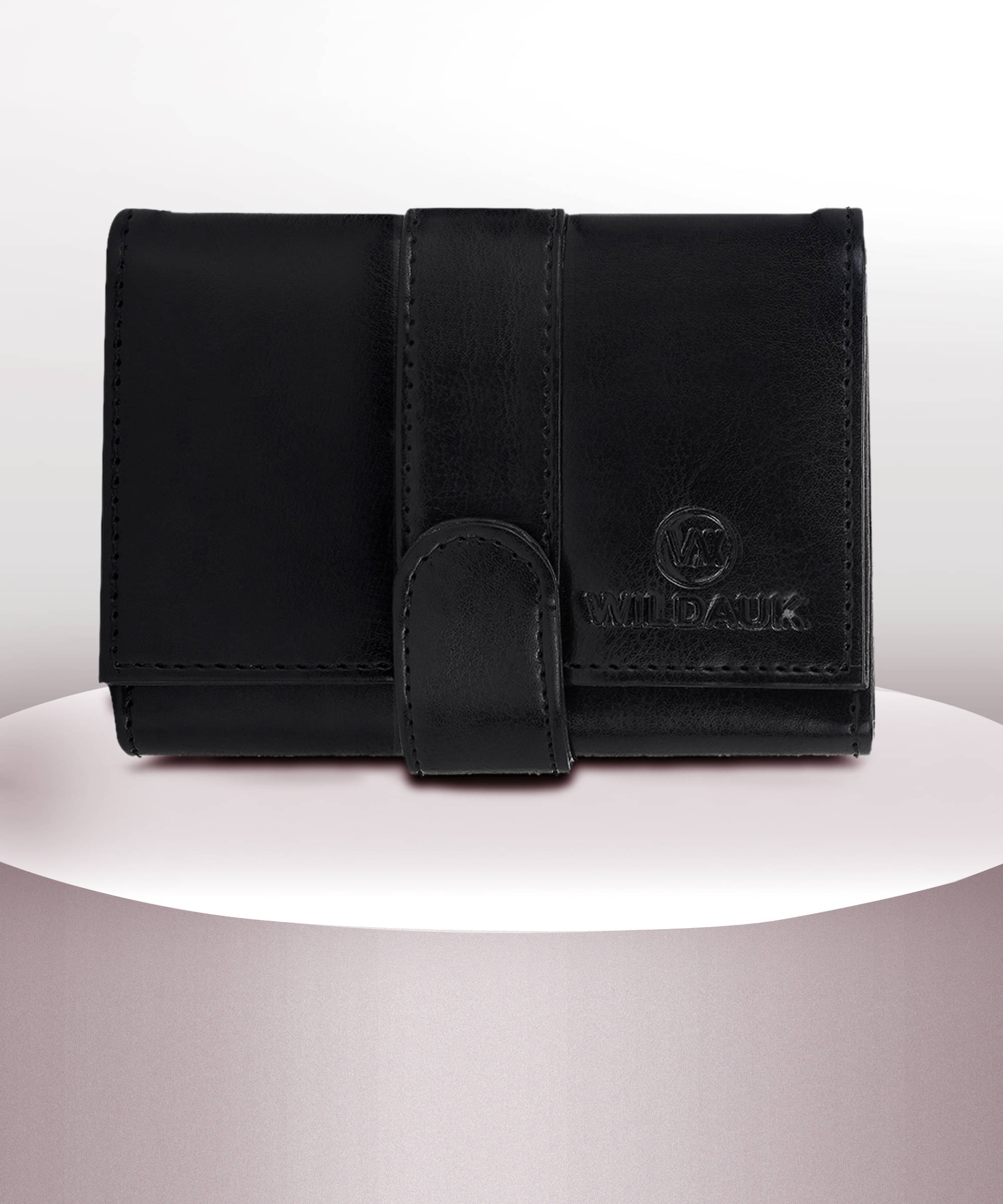     			WILDAUK PU Black Women's Regular Wallet ( Pack of 1 )