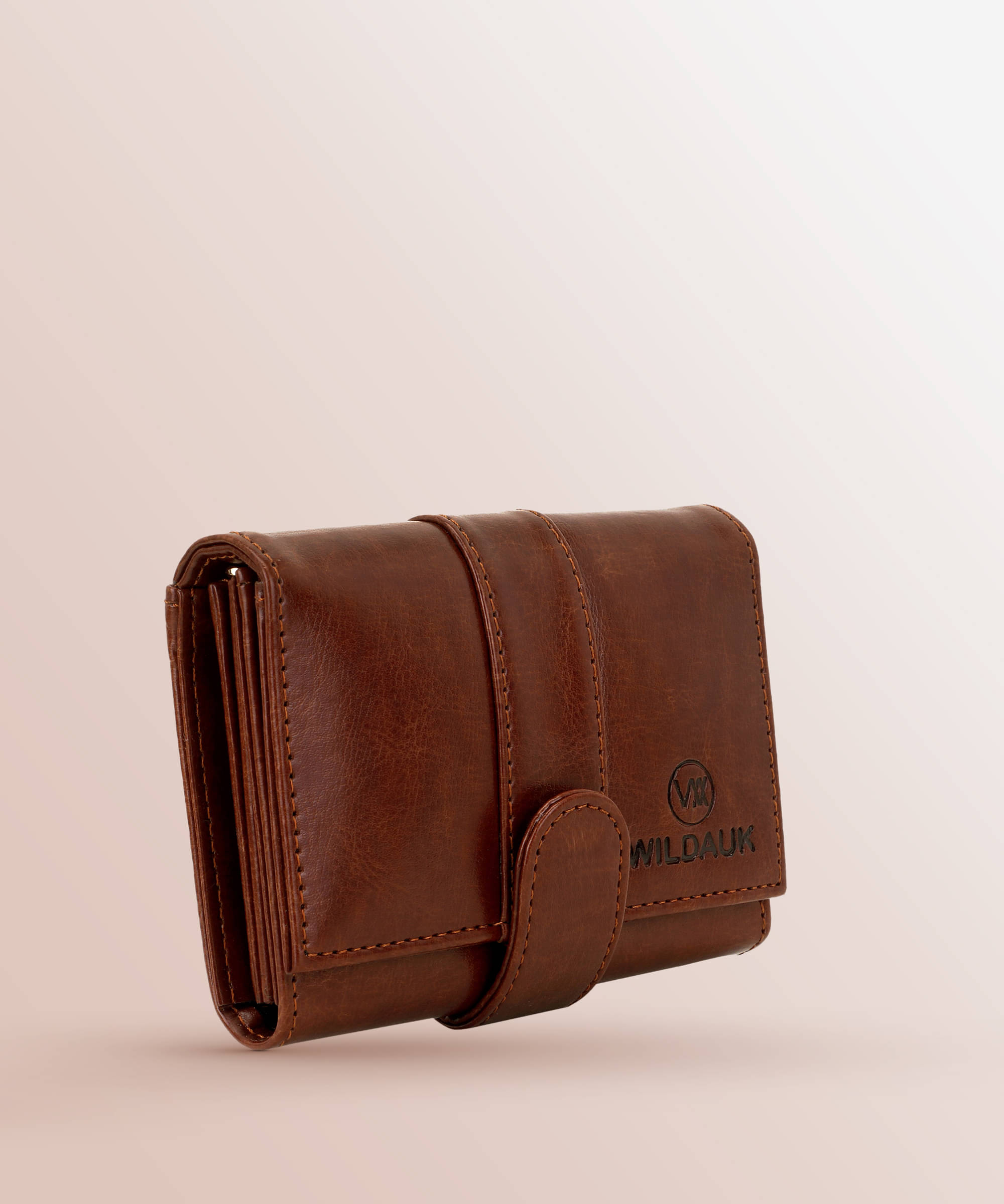     			WILDAUK PU Tan Women's Regular Wallet ( Pack of 1 )