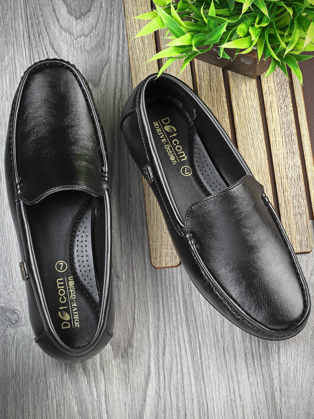     			Action Black Men's Slip on