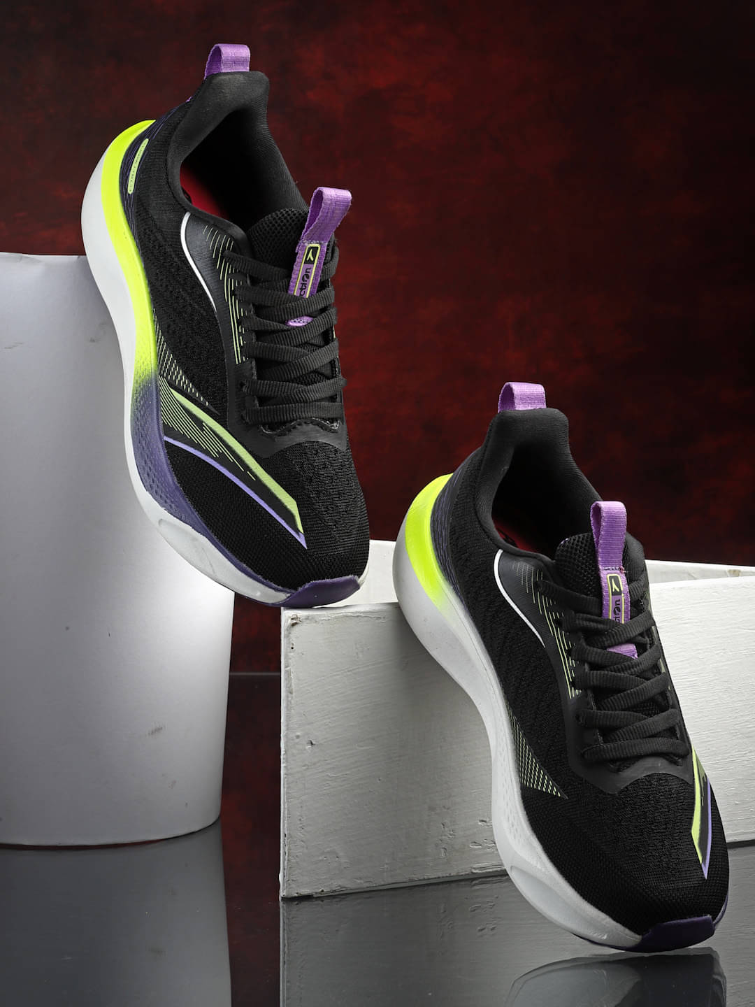     			Action - Black Women's Running Shoes