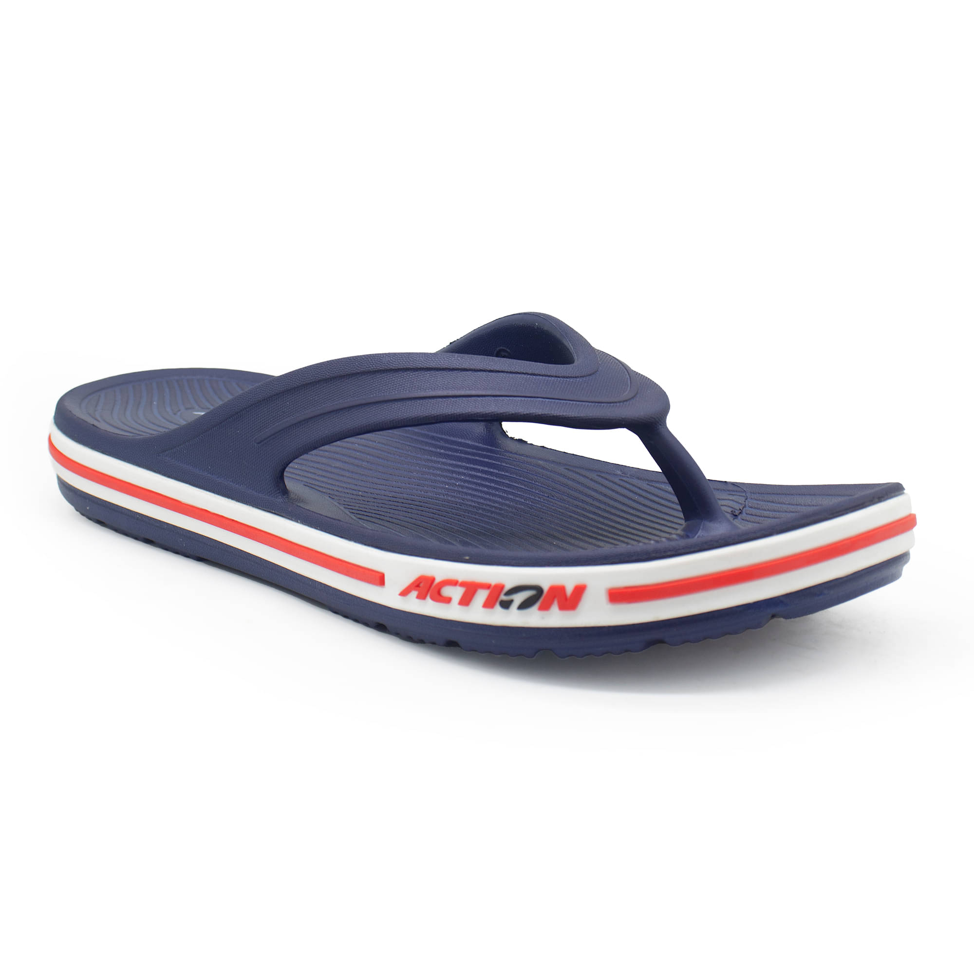     			Action Navy Men's Thong Flip Flop