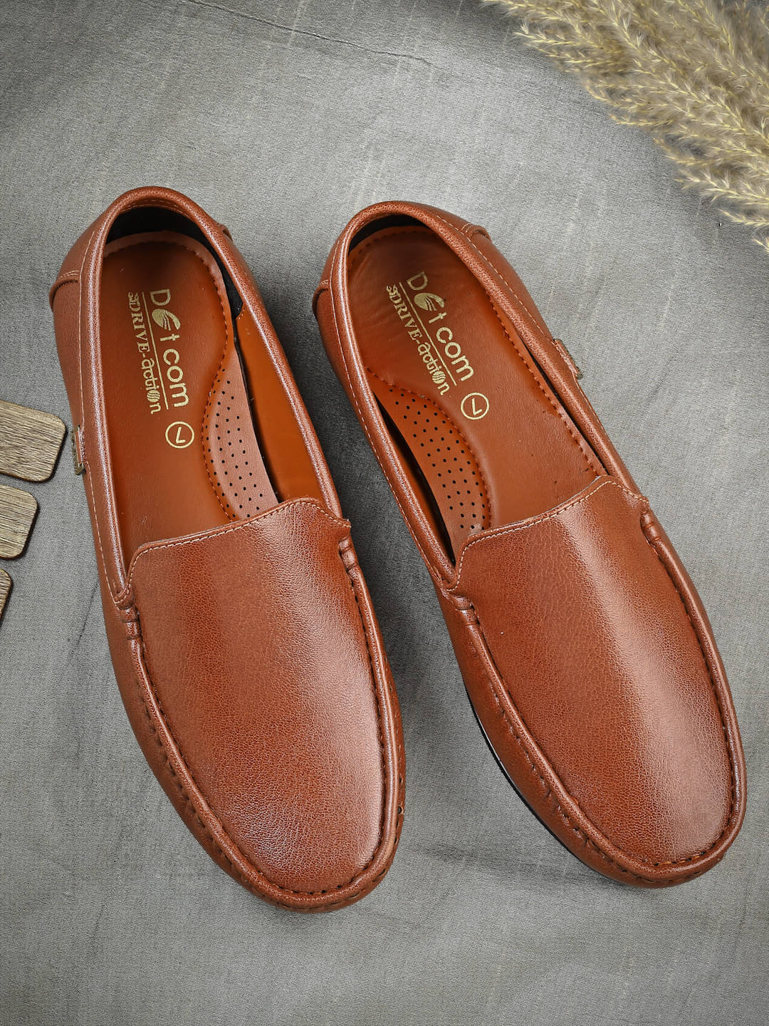     			Action Tan Men's Slip on