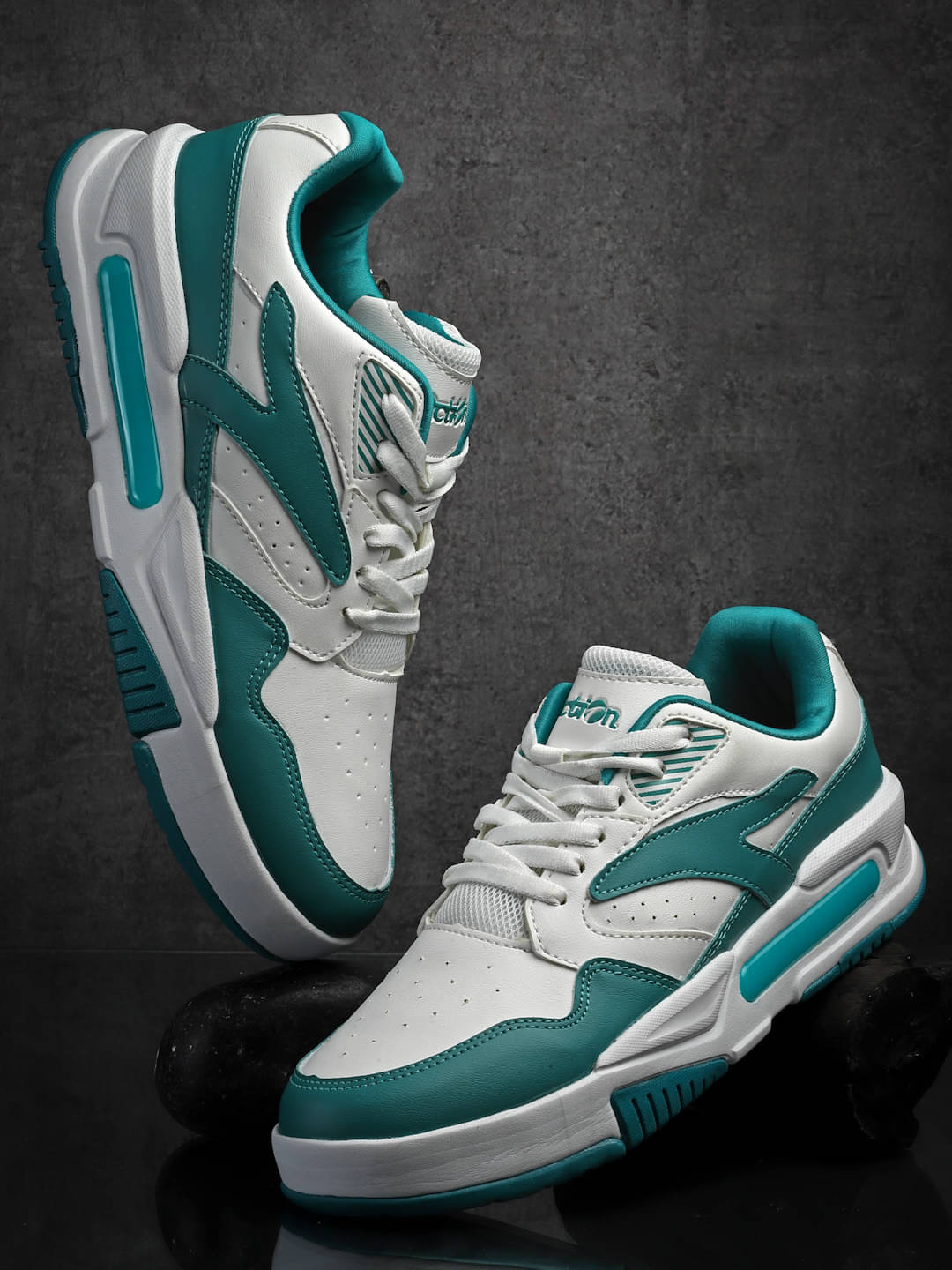     			Action White Men's Sneakers