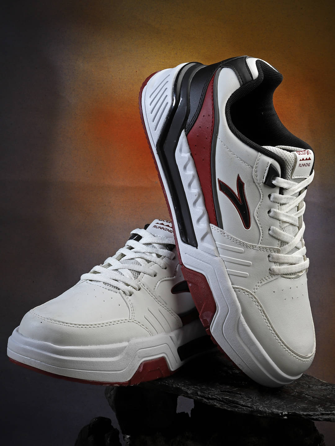     			Action White Men's Sneakers