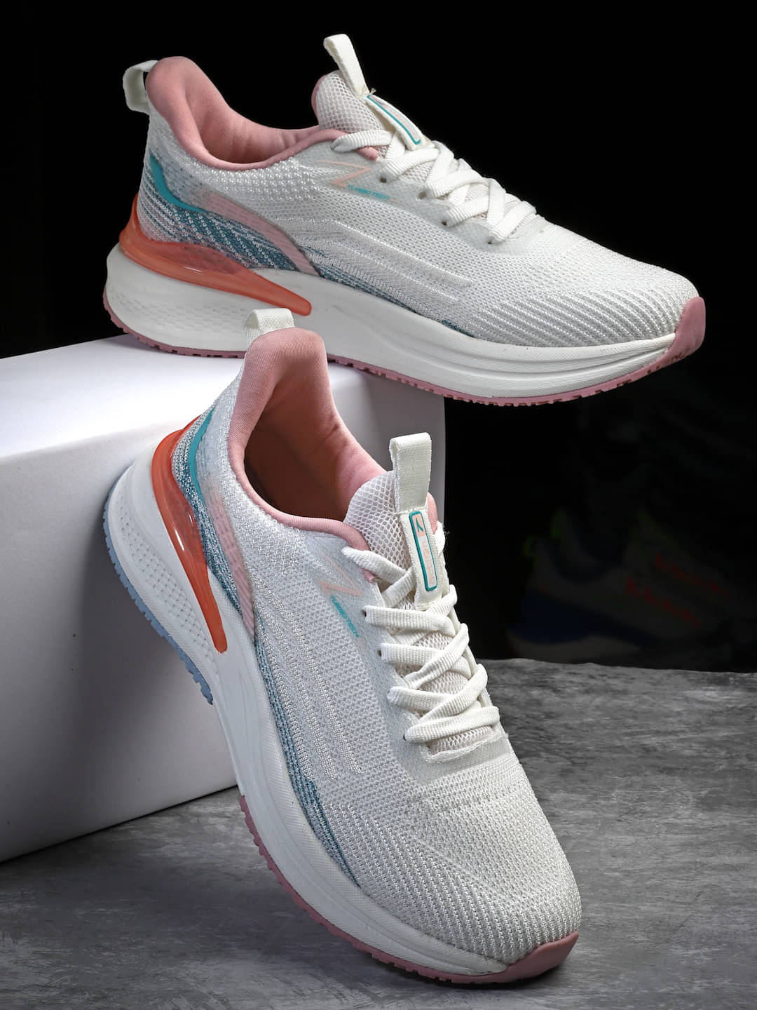     			Action - White Women's Running Shoes