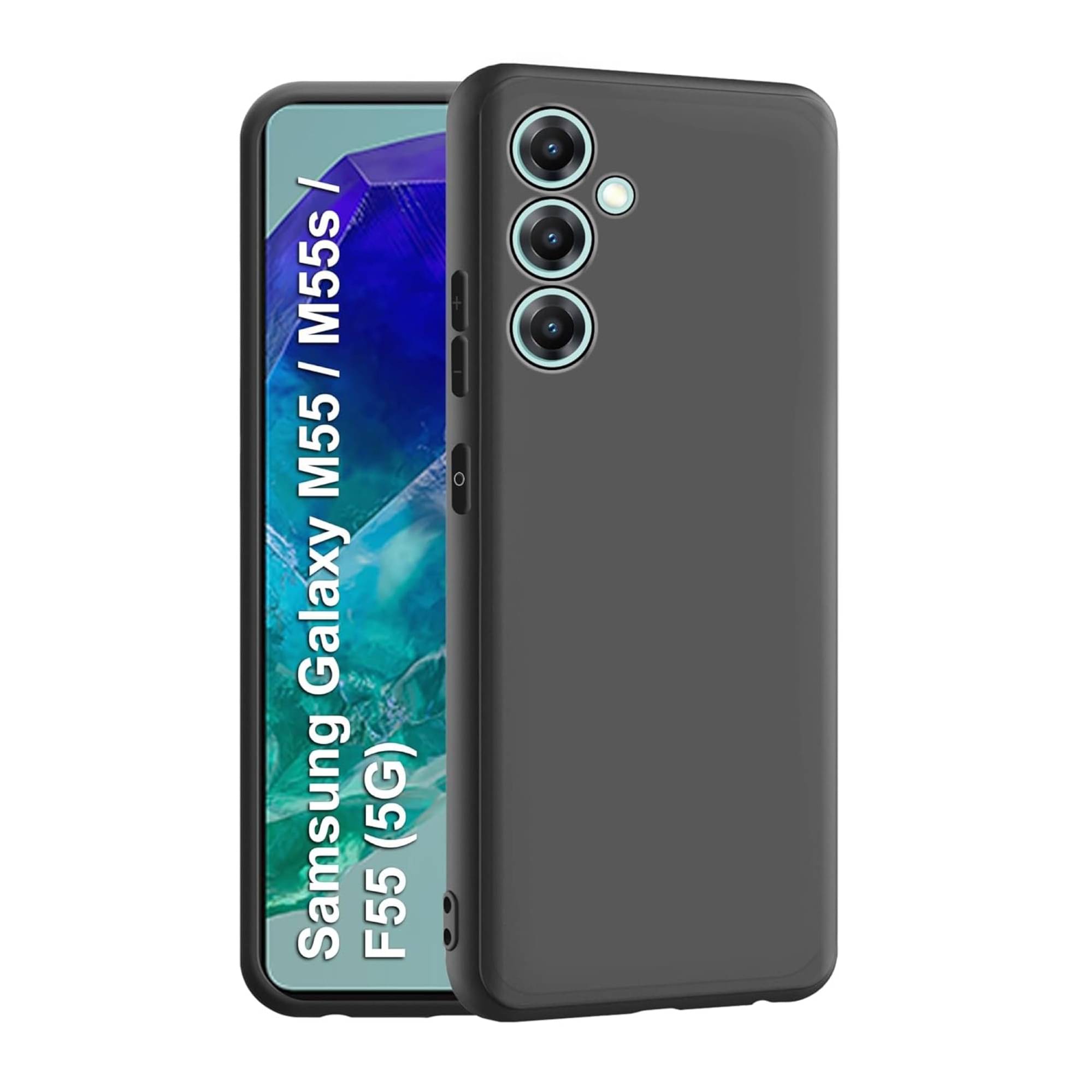     			Case Vault Covers Silicon Soft cases Compatible For Silicon Samsung Galaxy M55 5G ( )