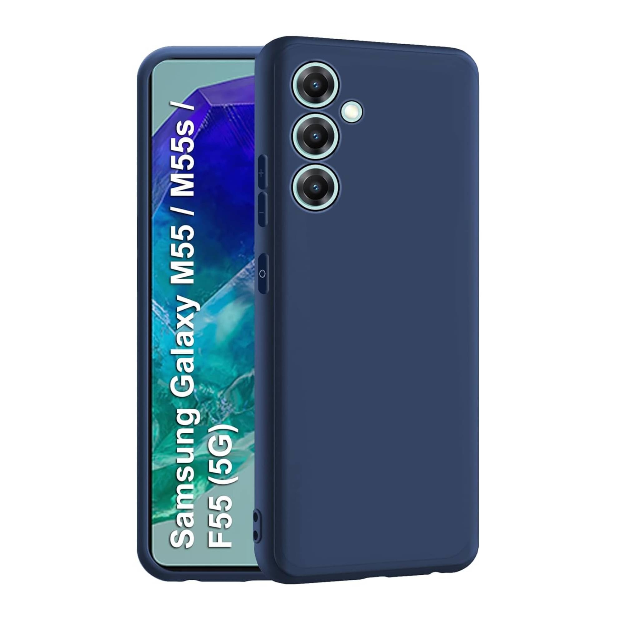     			Case Vault Covers Silicon Soft cases Compatible For Silicon Samsung Galaxy M55 5G ( )