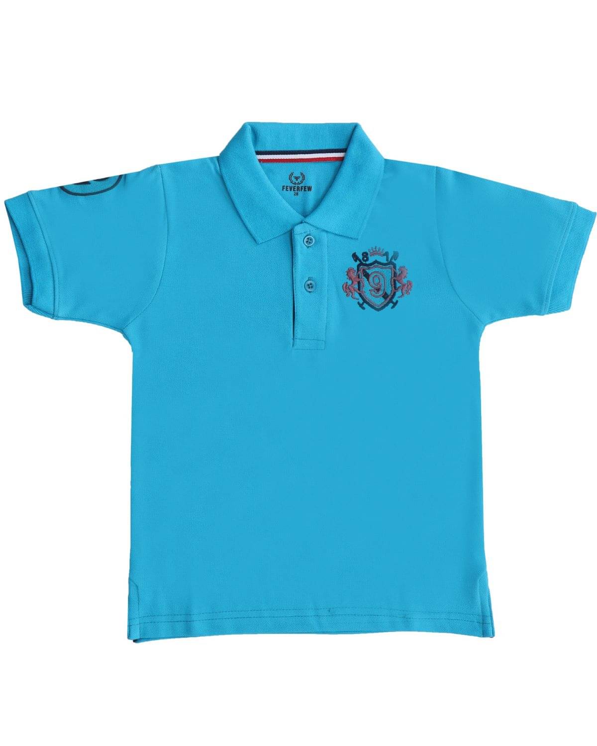     			FEVERFEW Pack of 1 Boys Cotton Blend T-Shirt ( Sky Blue )