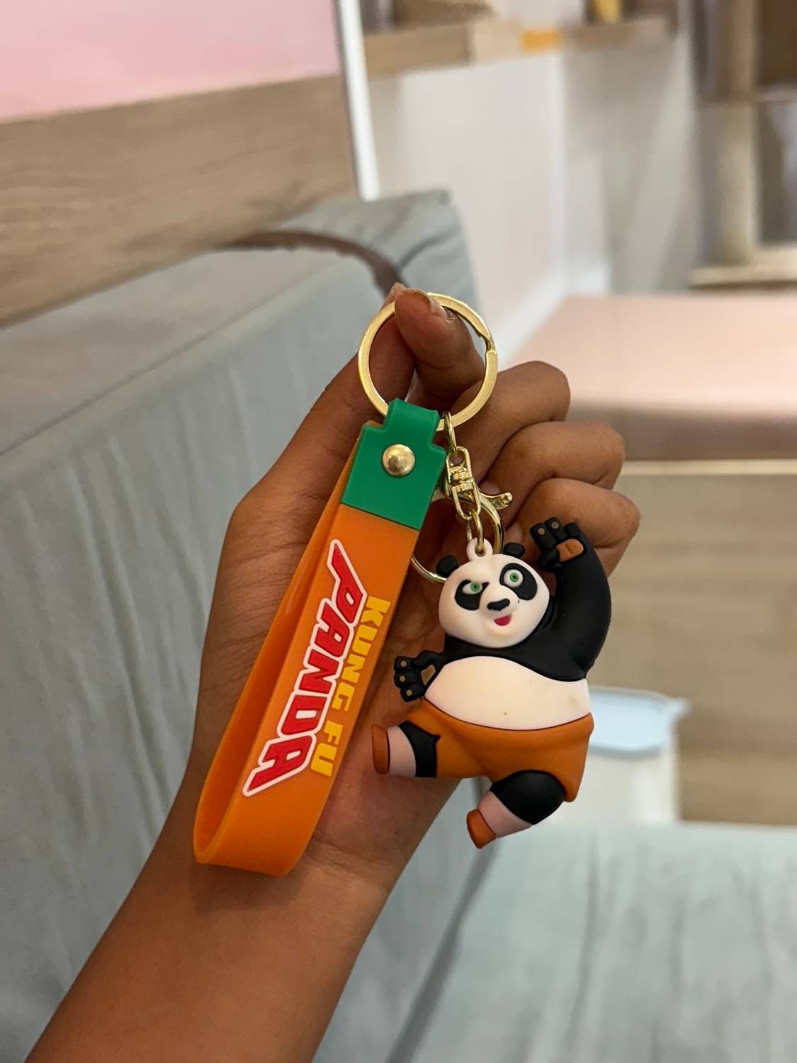     			GT Gala Time Kungfu Panda Theme 3D Rubber Keychain Cartoon Keychain Collectible Girls & Boys Key Chain