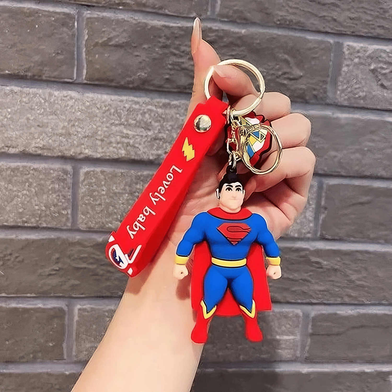 Cute Superman Silicone Keychain | Durable & Stylish Cartoon Charm for Kids Boys | Great Gift for Superhero Fans Cute Superman Silicone Keychain | Durable & Stylish Cartoon Charm for Kids Boys | Great Gift for Superhero Fans