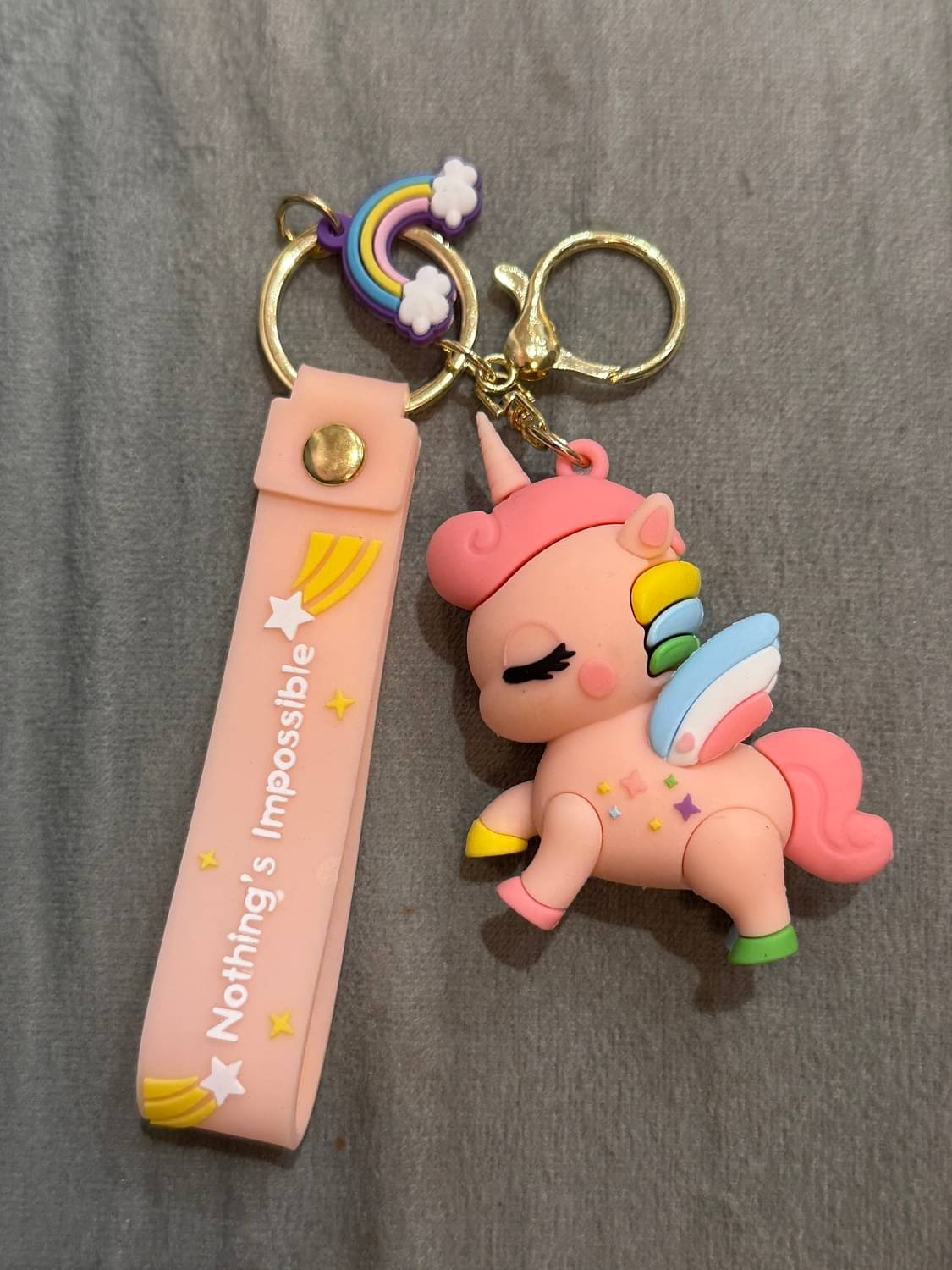     			Cute Pink Unicorn Silicone Keychain for Kids Girls | Durable & Stylish Bag Charm | Perfect Gifting Accessory