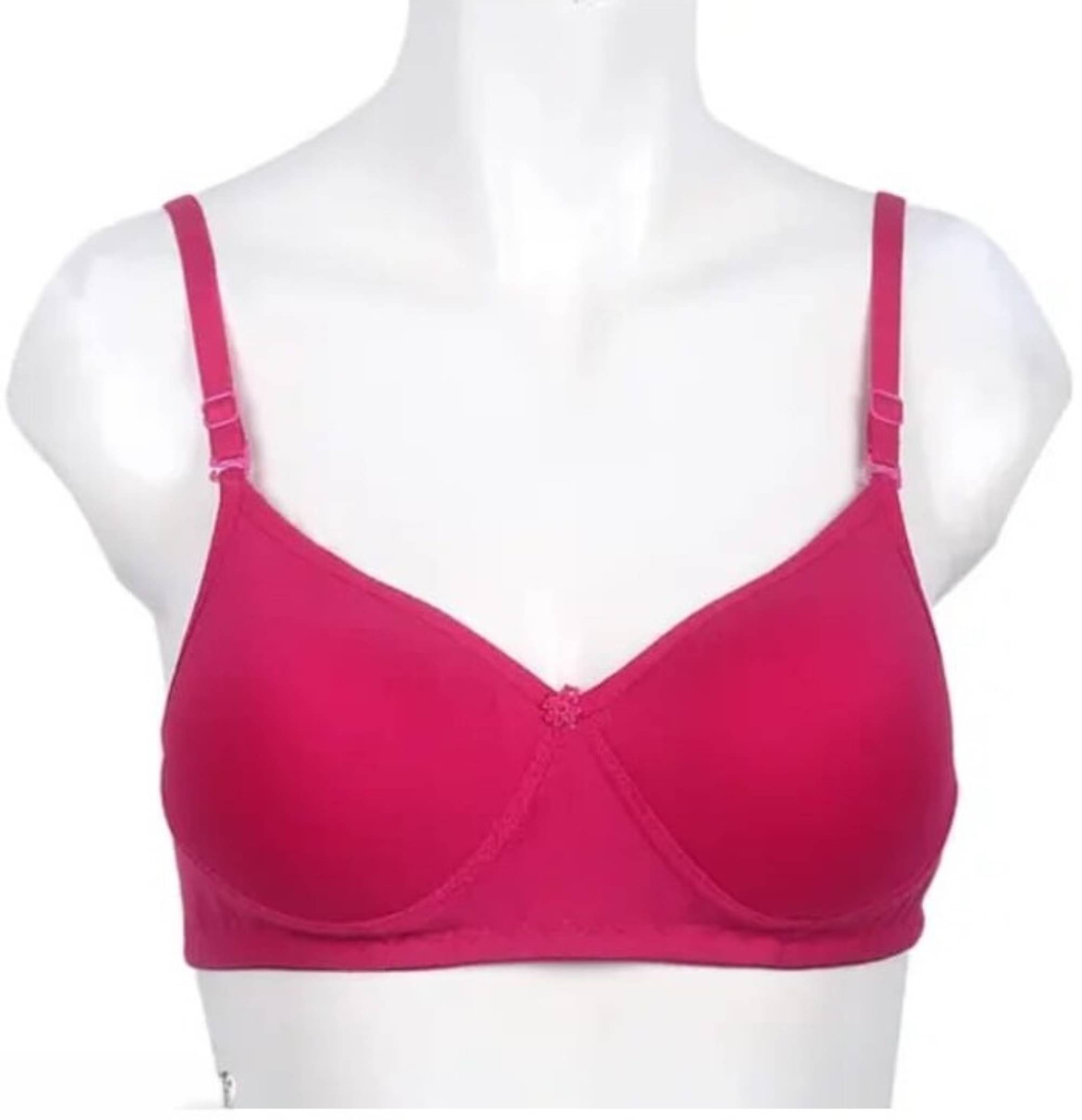     			Generic Pack of 1 Cotton Non Padded Everyday Bra For Women ( Pink )
