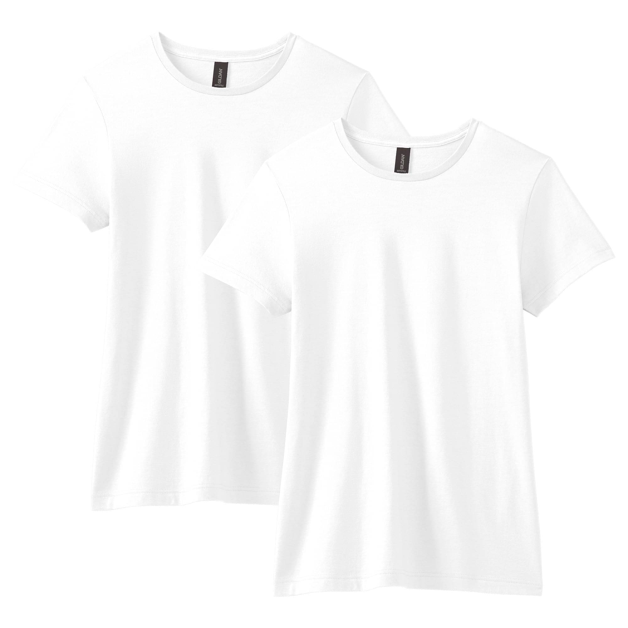 Gildan Women Cotton Solid Regular Round Neck T-Shirt ( White ) Gildan Women Cotton Solid Regular Round Neck T-Shirt ( White )