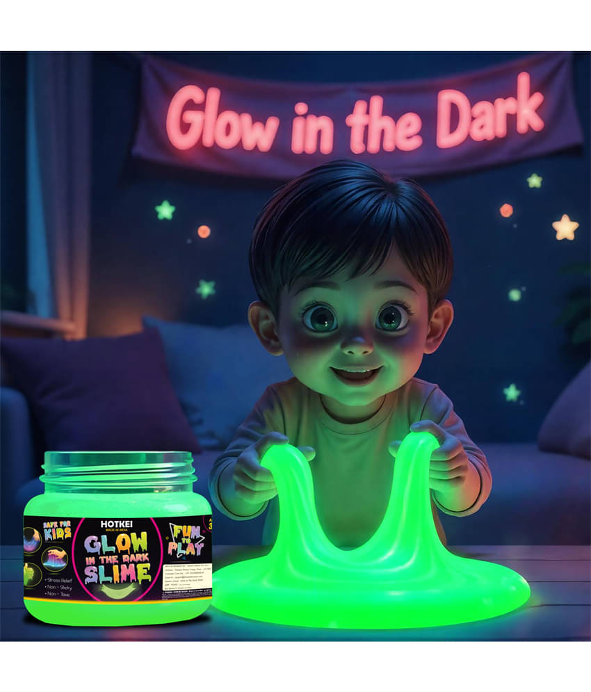     			HOTKEI (200g) Glow-in-the-Dark Slime – DIY Slimy Gel Jelly Putty Toy – Perfect for Boys & Girls (Ages 3-10)