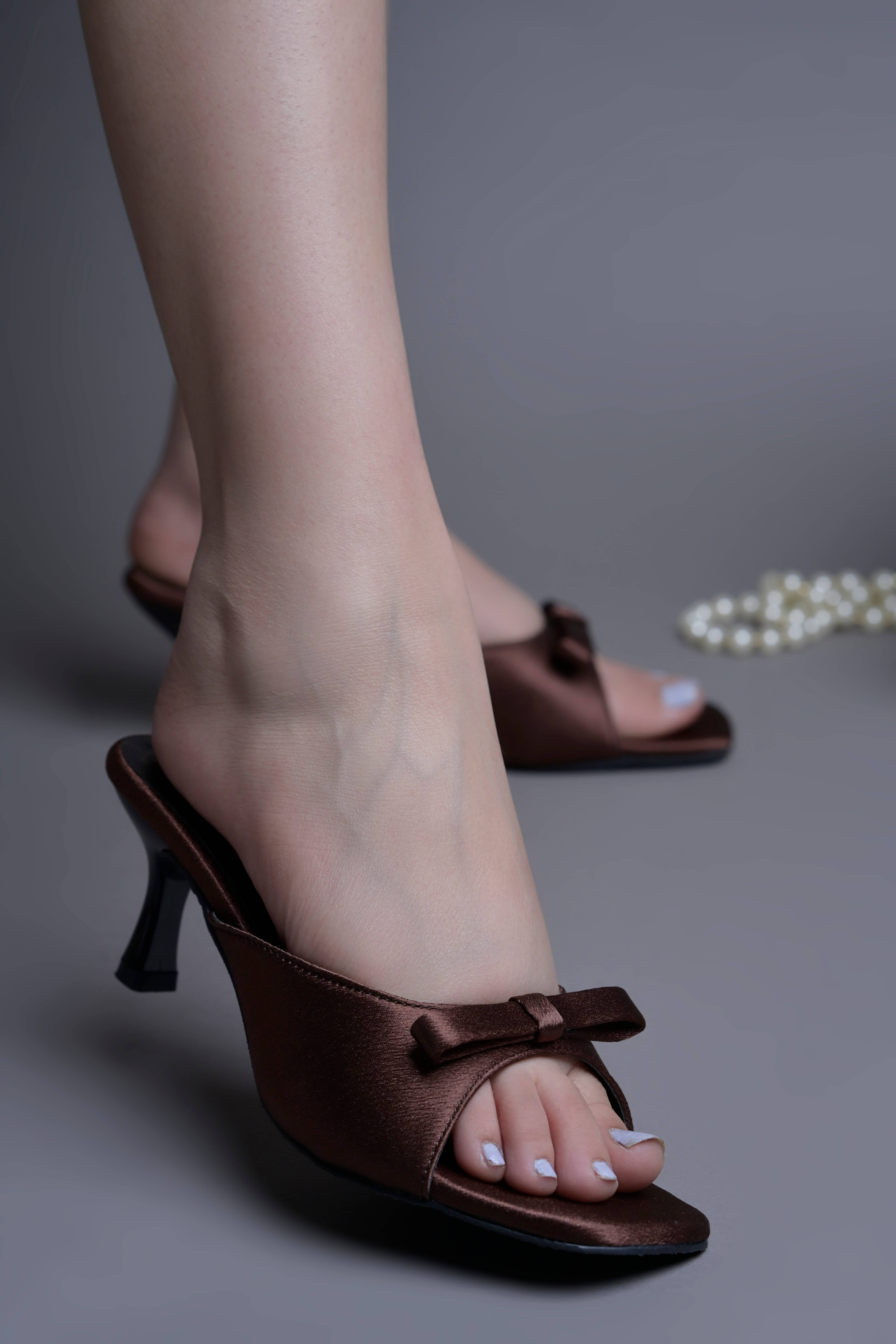     			JM Looks Brown Women's Slip On Heels