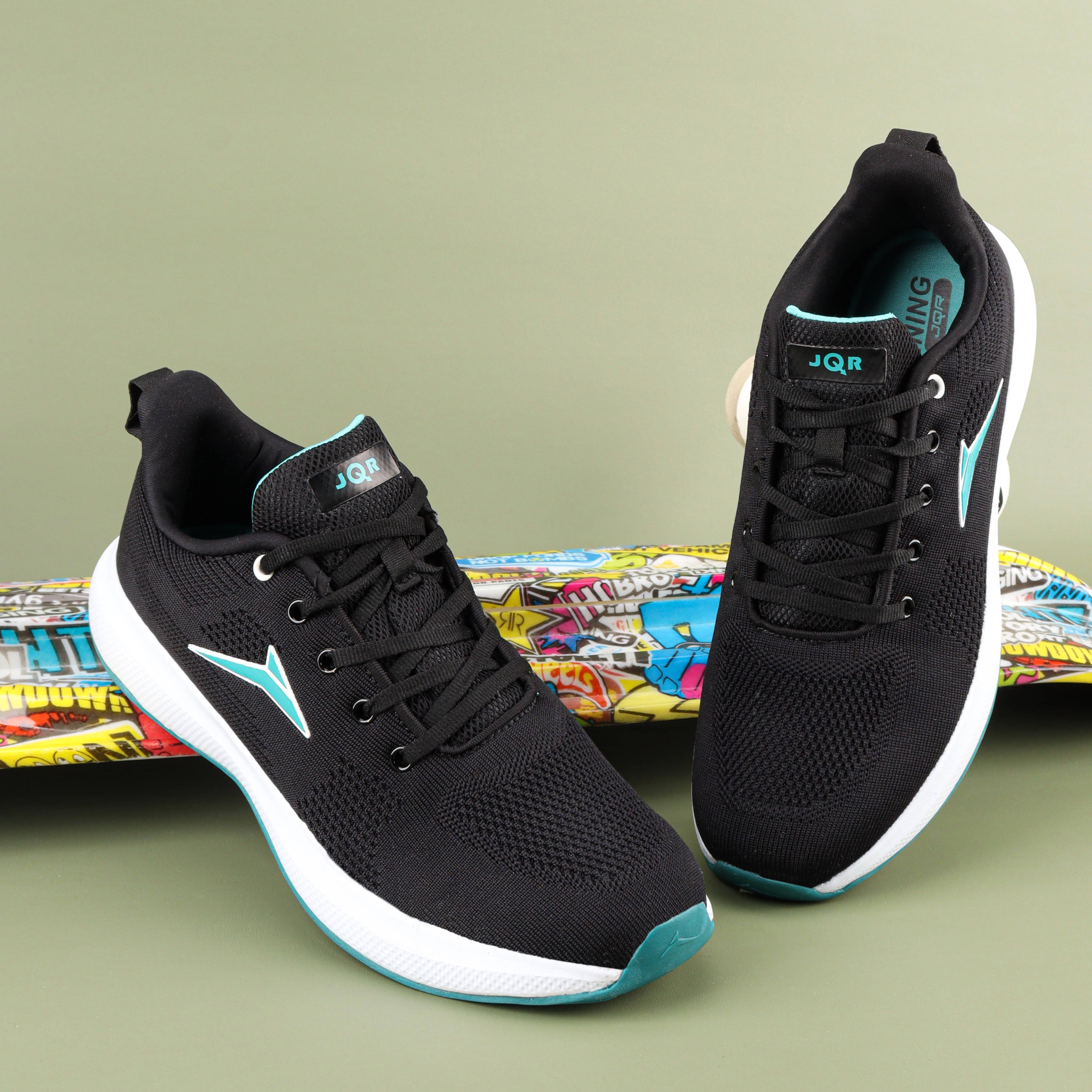     			JQR EDGE-PLUS Black Men's Sports Running Shoes