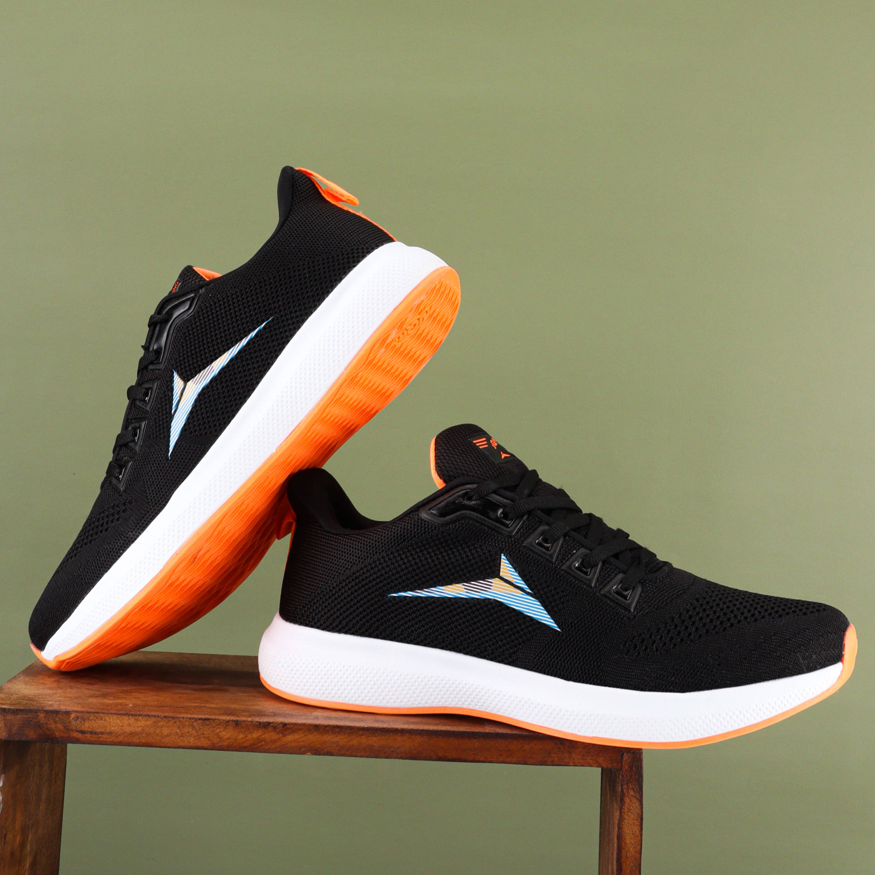 JQR GLIDER-PLUS Black Men's Sports Running Shoes JQR GLIDER-PLUS Black Men's Sports Running Shoes