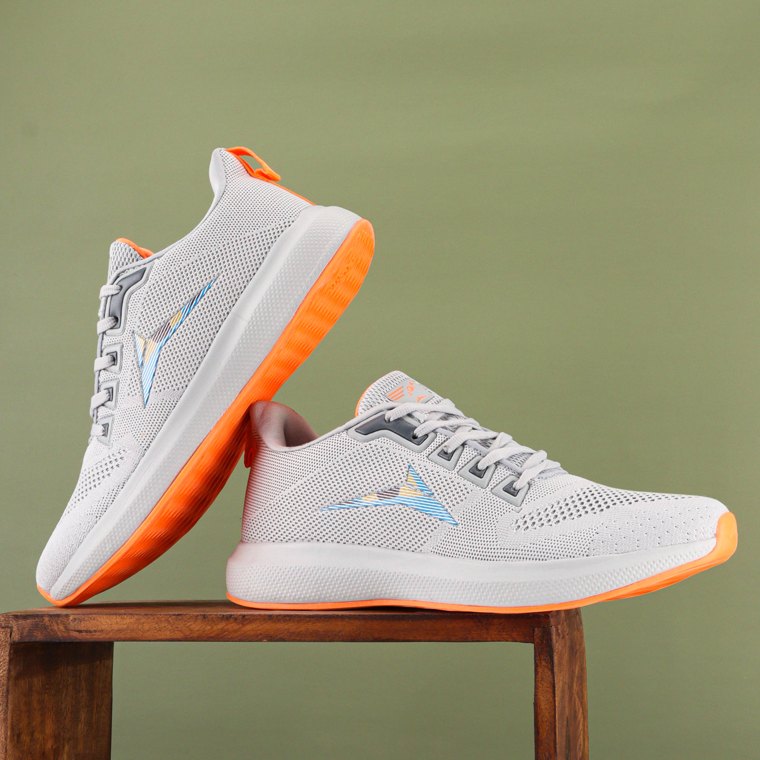 JQR GLIDER-PLUS Light Grey Men's Sports Running Shoes JQR GLIDER-PLUS Light Grey Men's Sports Running Shoes