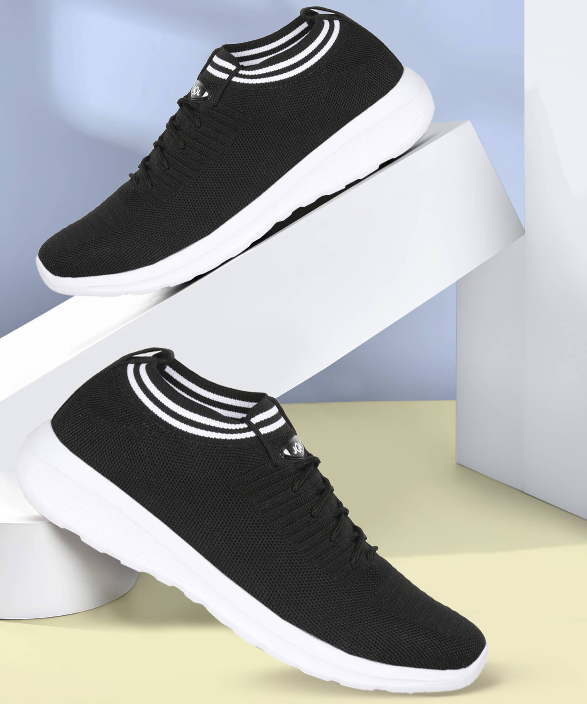 JQR MOJ-401 PLUS Black Men's Sports Running Shoes JQR MOJ-401 PLUS Black Men's Sports Running Shoes