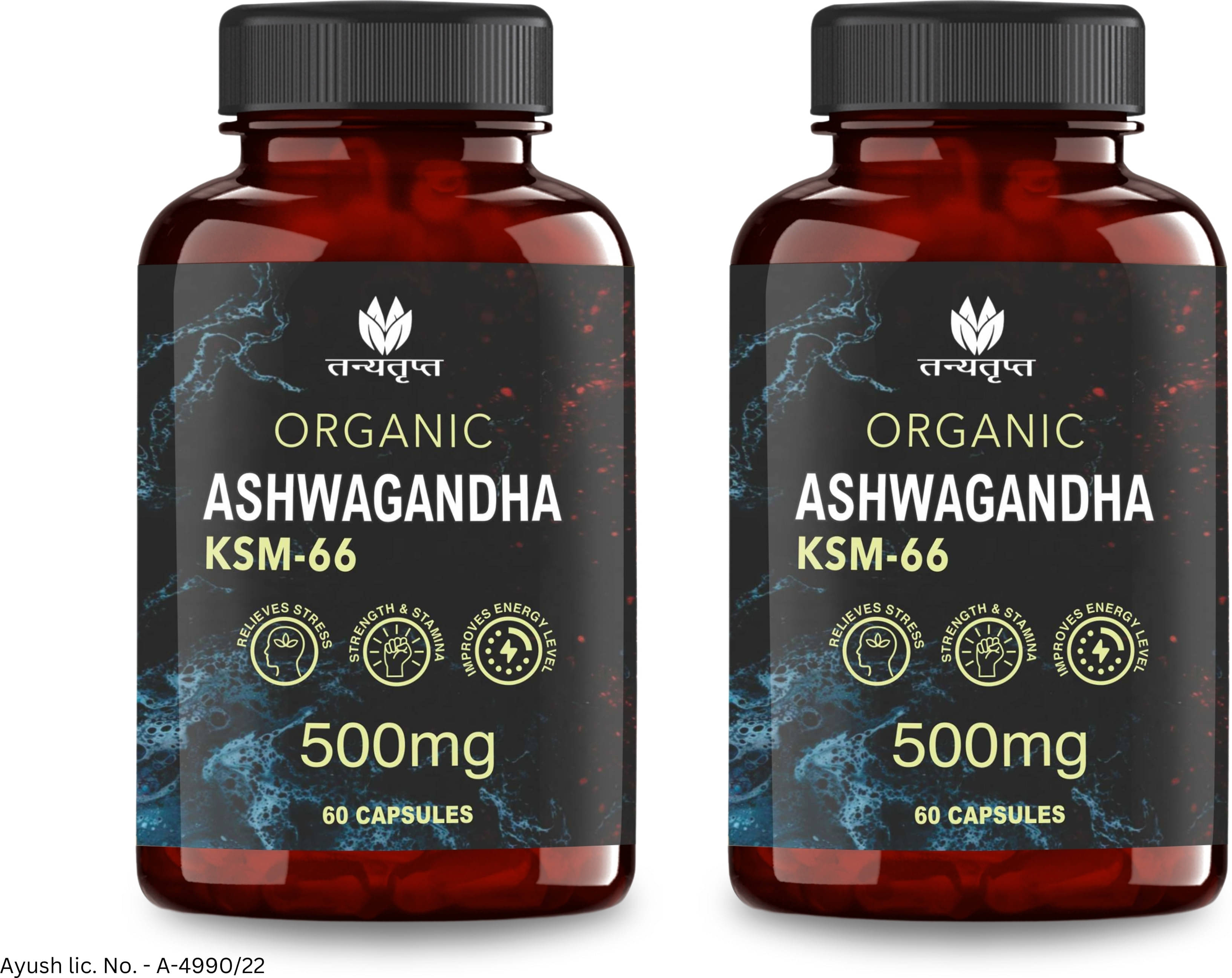 KSM 66 Ashwagandha | Rejuvenate Mind & Body | For Stress | 500mg (2x60 capsules)     			KSM 66 Ashwagandha | Rejuvenate Mind & Body | For Stress | 500mg (2x60 capsules)