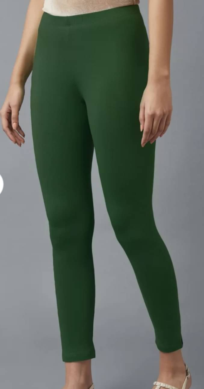     			Leggie Pack of 1 Cotton Women's Leggings ( Green )