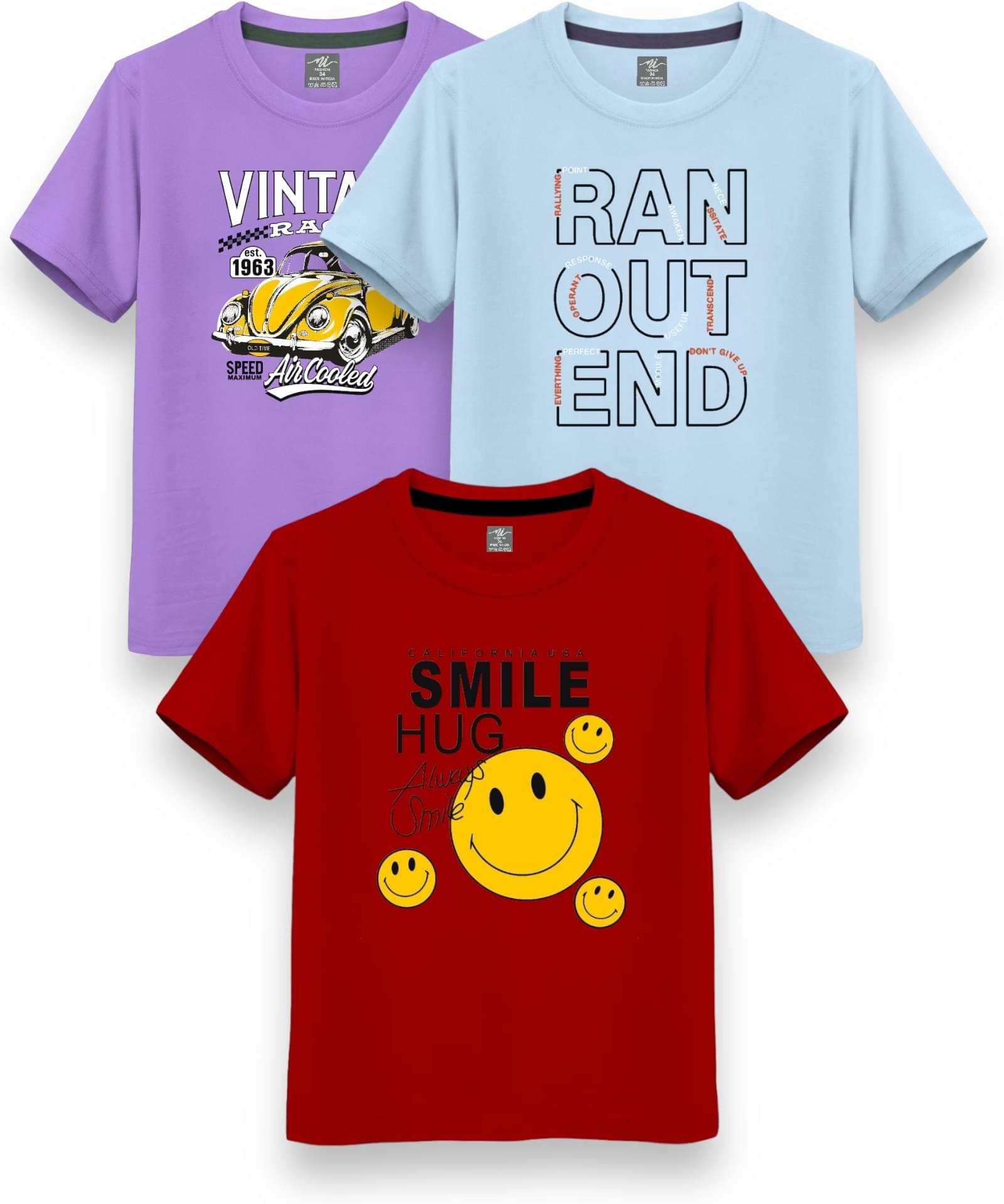     			NI FASHION Pack of 1 Boys Cotton Blend T-Shirt ( Multicolor )