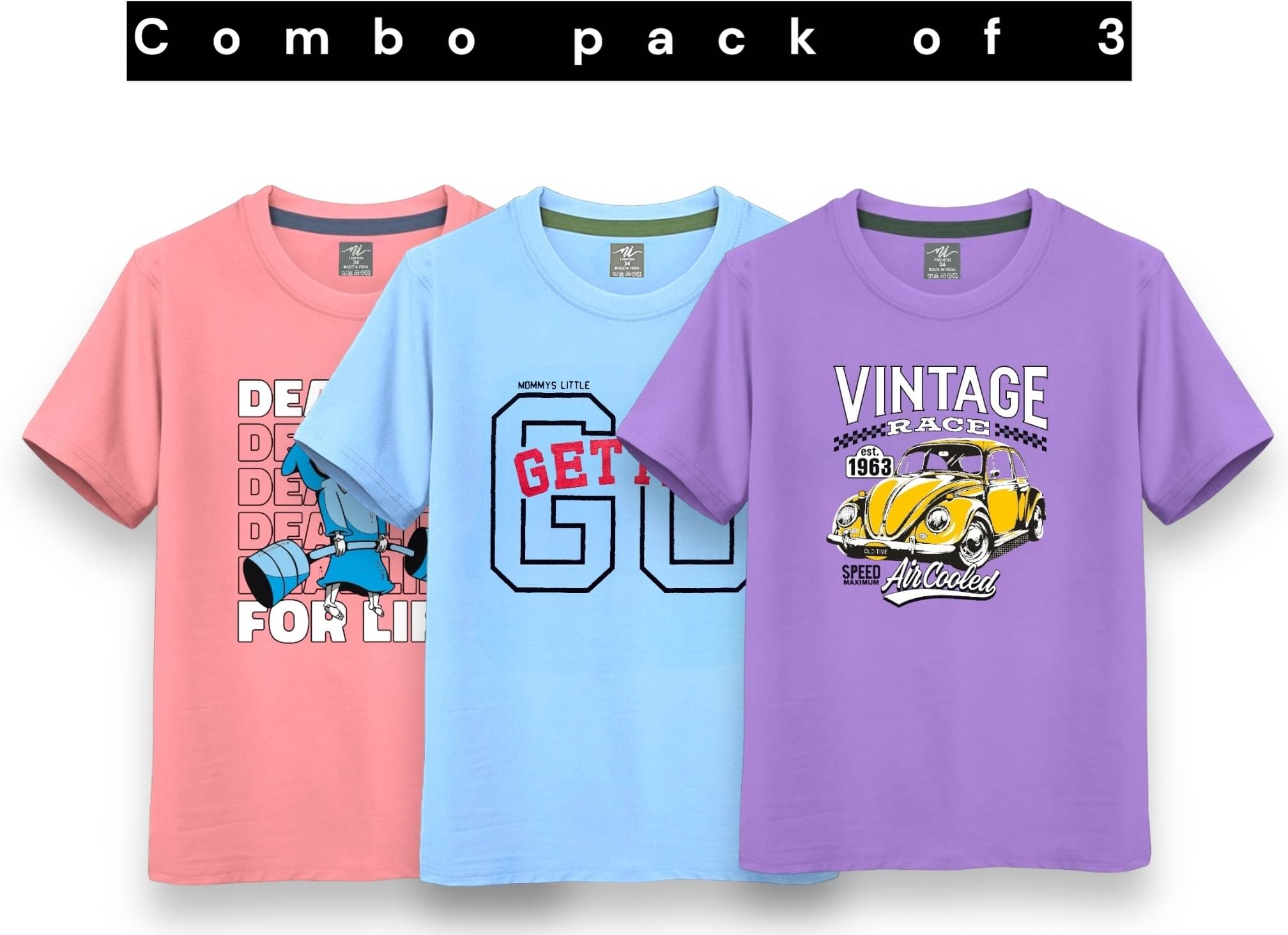     			NI FASHION Pack of 1 Boys Cotton Blend T-Shirt ( Multicolor 3 )