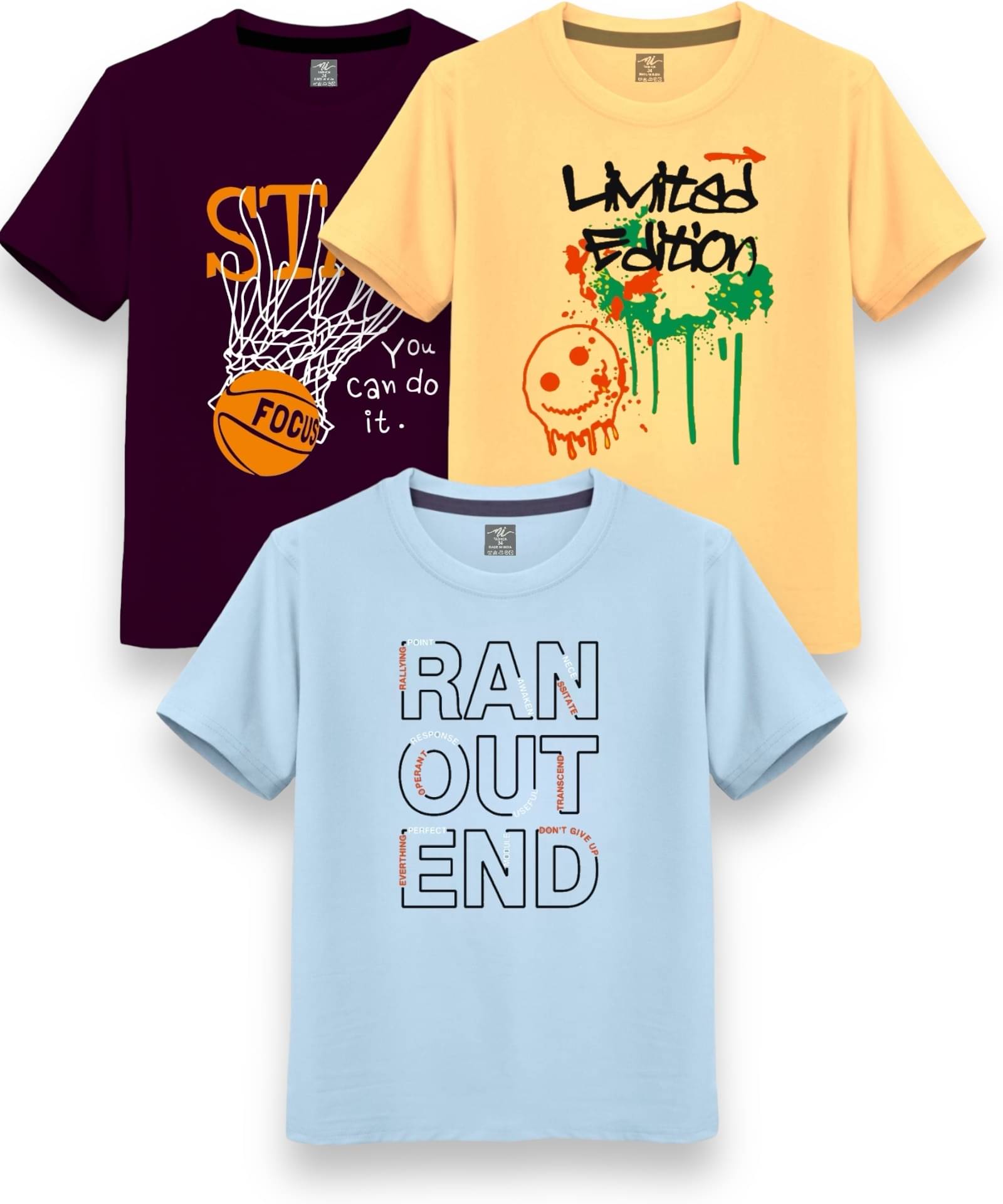     			NI FASHION Pack of 1 Boys Cotton Blend T-Shirt ( Multicolor 5 )