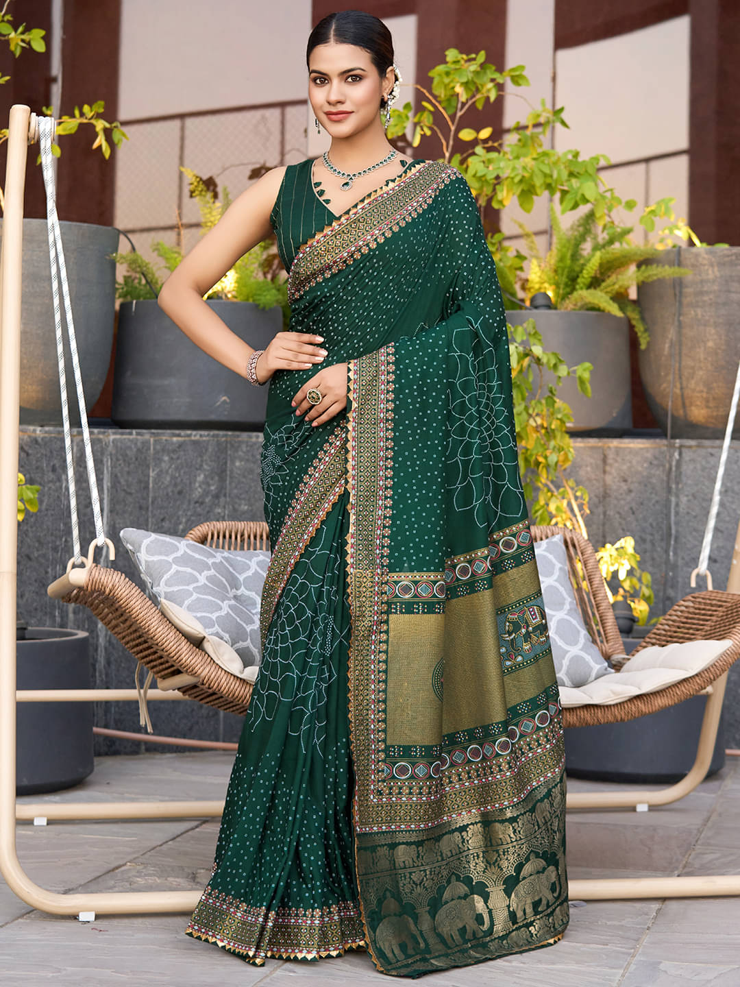 Nayanthara Trends Cotton Printed Saree With Unstitched Blouse Piece ( Green ) Nayanthara Trends Cotton Printed Saree With Unstitched Blouse Piece ( Green )