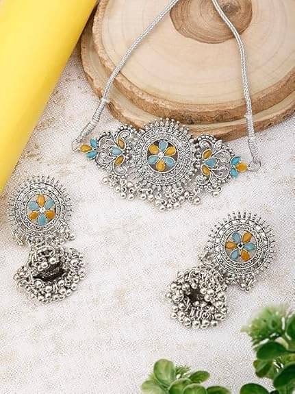     			Opus Gems Multi Color Alloy Necklace Set ( Pack of 1 )