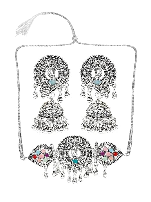     			Opus Gems Multi Color Alloy Necklace Set ( Pack of 1 )