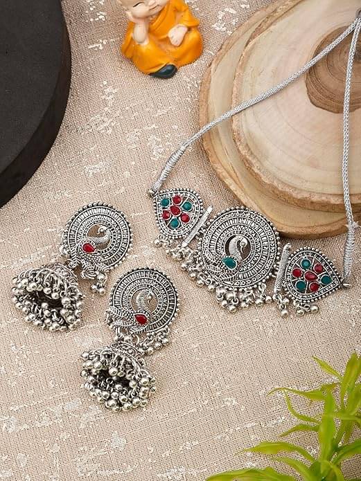     			Opus Gems Multi Color Alloy Necklace Set ( Pack of 1 )