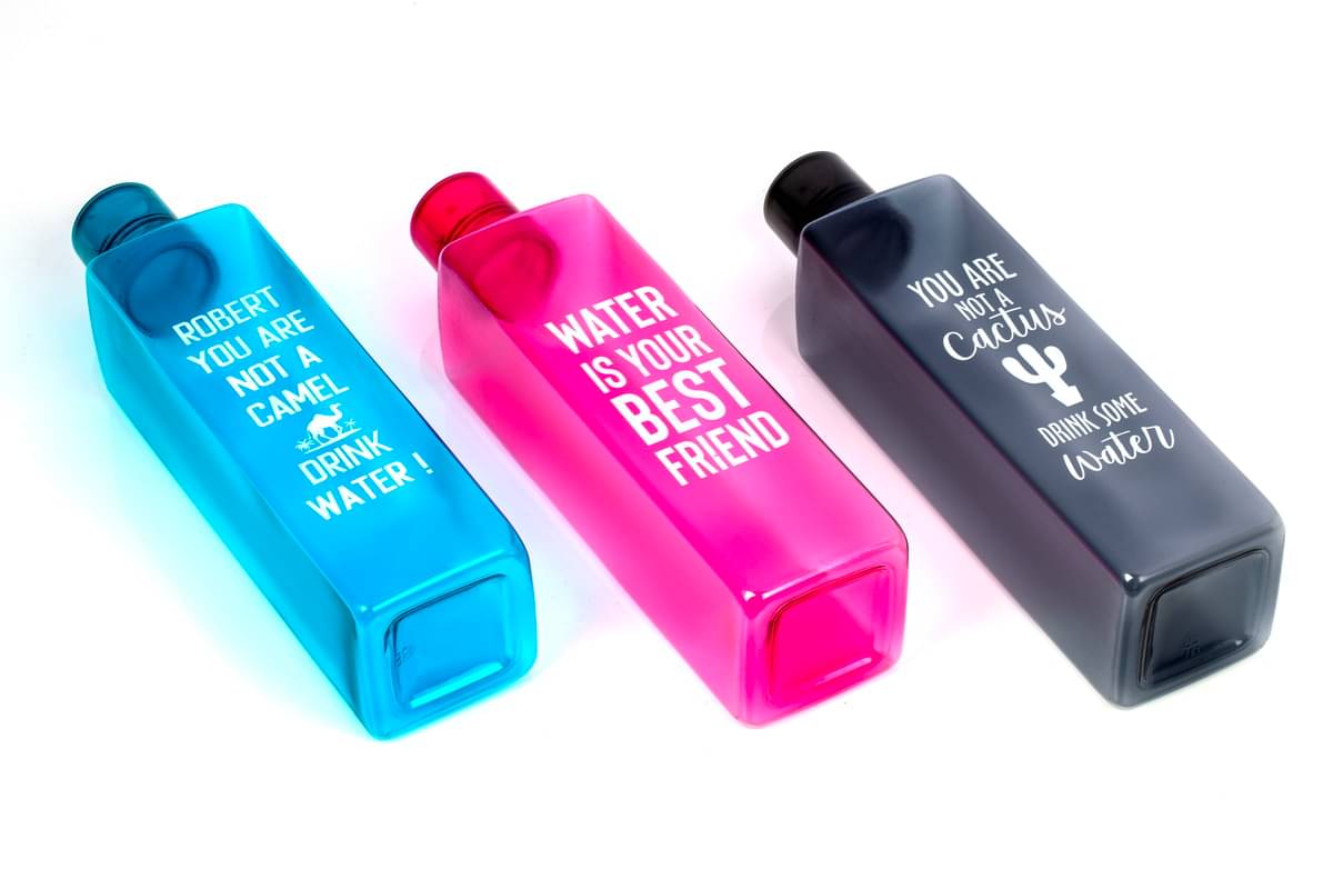     			PAYABLE Multicolour Plastic Water Bottle 1000 mL ( Set of 3 )