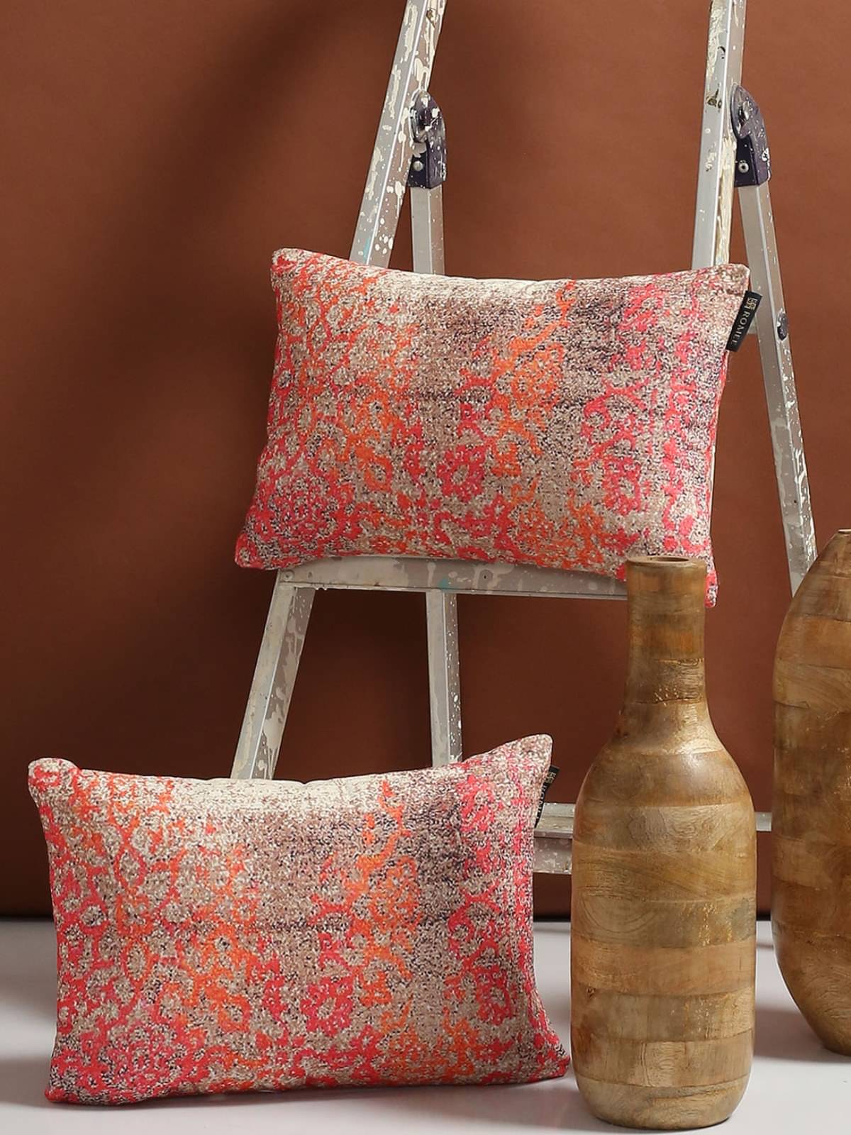     			Romee Set of 2 Polyester Ethnic Rectangular Cushion Cover (30X45)cm - Multi