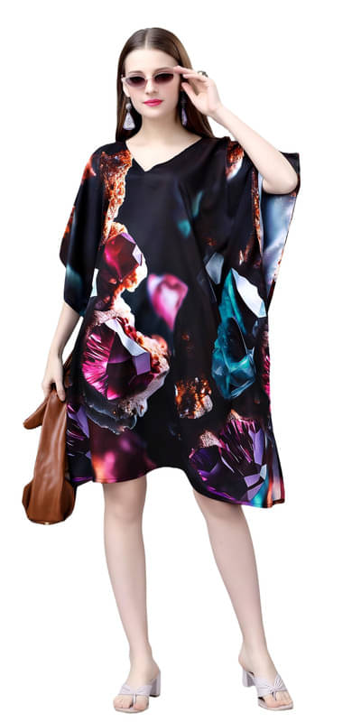 SILK SUTRA Multi Color Satin Women's Nightwear Nighty & Night Gowns ( Pack of 1 ) SILK SUTRA Multi Color Satin Women's Nightwear Nighty & Night Gowns ( Pack of 1 )