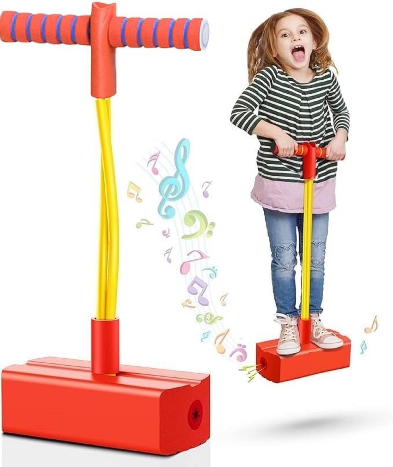 Shopeleven Pogo Jumper Fun and Safe Pogo Stick for Toddlers, Durable Foam Jumping Stick Pogo Jump Makes Pop Sounds and Kids Age 3 and Up Shopeleven Pogo Jumper Fun and Safe Pogo Stick for Toddlers, Durable Foam Jumping Stick Pogo Jump Makes Pop Sounds and Kids Age 3 and Up