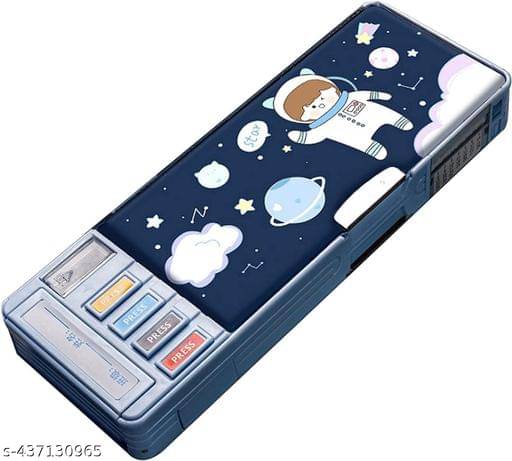 Space Astronaut Theme Geometry Box Number Lock Password Pencil Box For Girls & Boys For School Birthday Gift Cartoon Printed Stylish Pen Pencil Case For Kids,Multicolor Space Astronaut Theme Geometry Box Number Lock Password Pencil Box For Girls & Boys For School Birthday Gift Cartoon Printed Stylish Pen Pencil Case For Kids,Multicolor