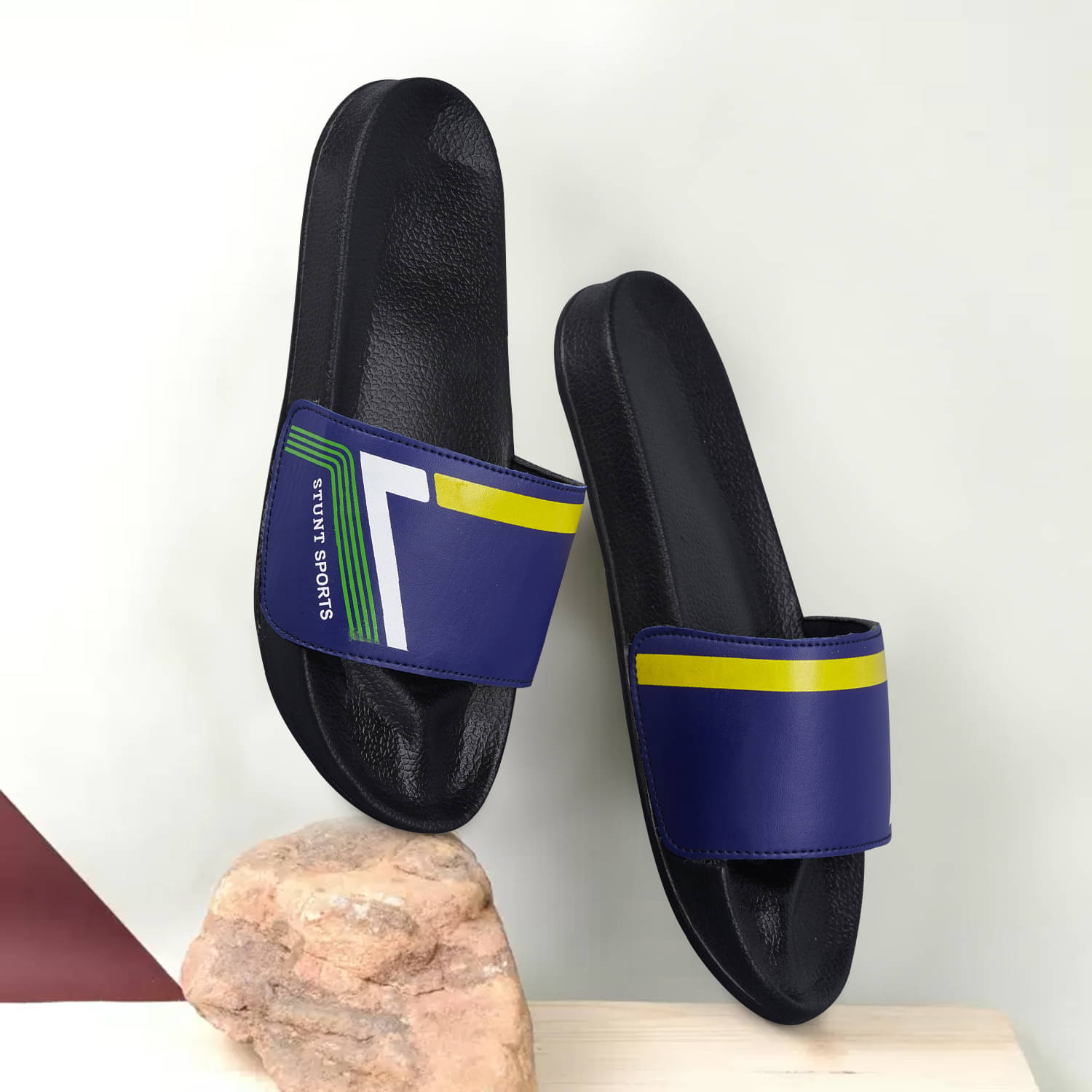     			Stunt Black Men's Slide Flip Flop