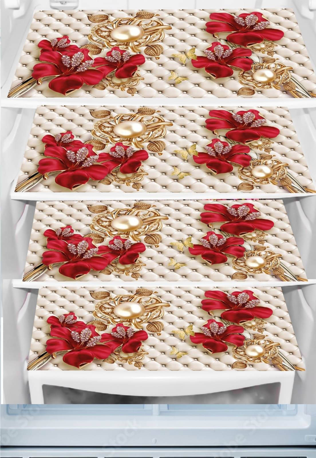 THE LION'S SHARE PVC Solid Fridge Mats ( 40 30 ) Pack of 4 - Multicolor     			THE LION'S SHARE PVC Solid Fridge Mats ( 40 30 ) Pack of 4 - Multicolor