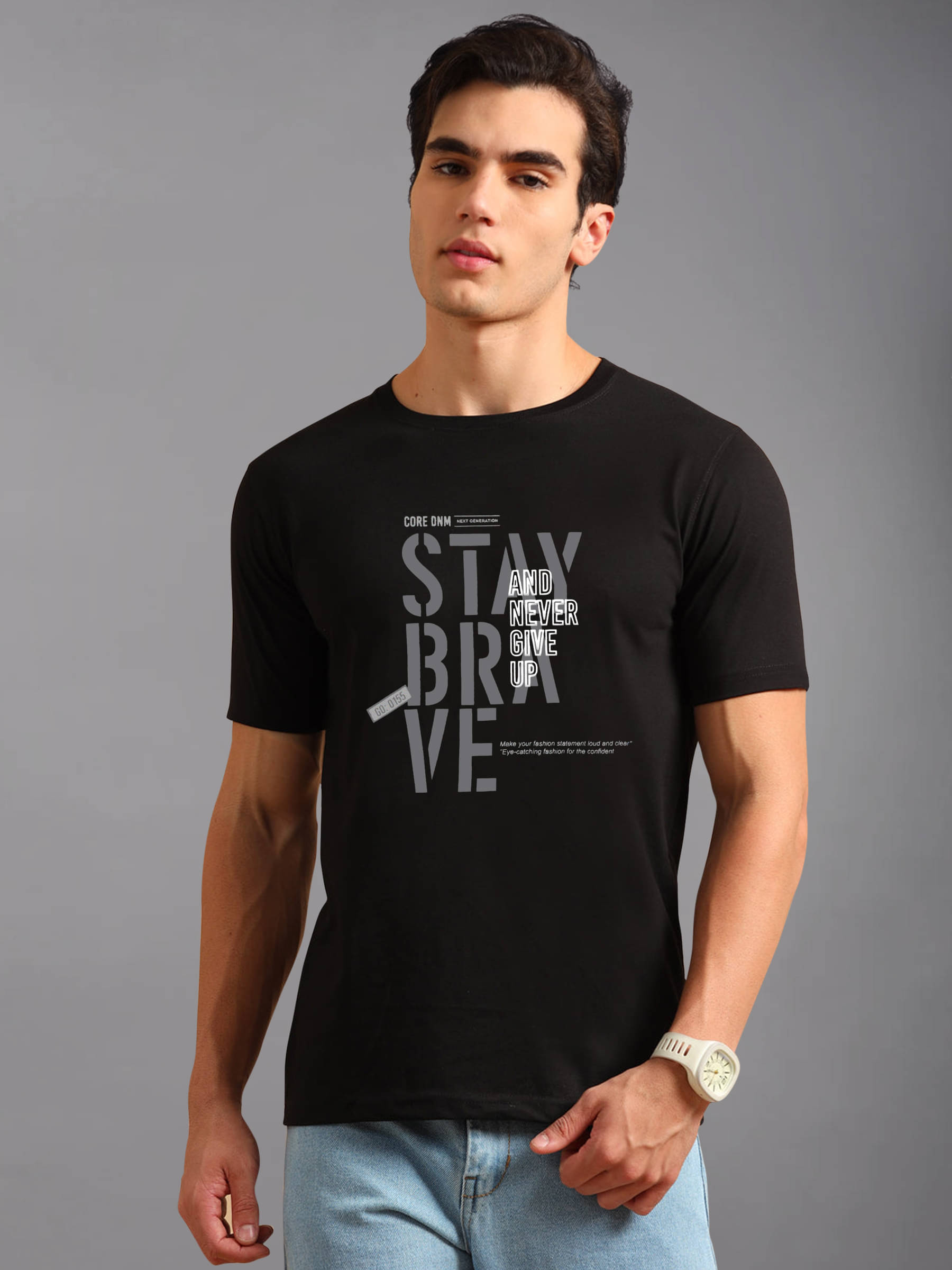 BLUE ARC Cotton Blend Regular Fit Printed Half Sleeves Men's Round T-Shirt - Black ( Pack of 1 ) BLUE ARC Cotton Blend Regular Fit Printed Half Sleeves Men's Round T-Shirt - Black ( Pack of 1 )