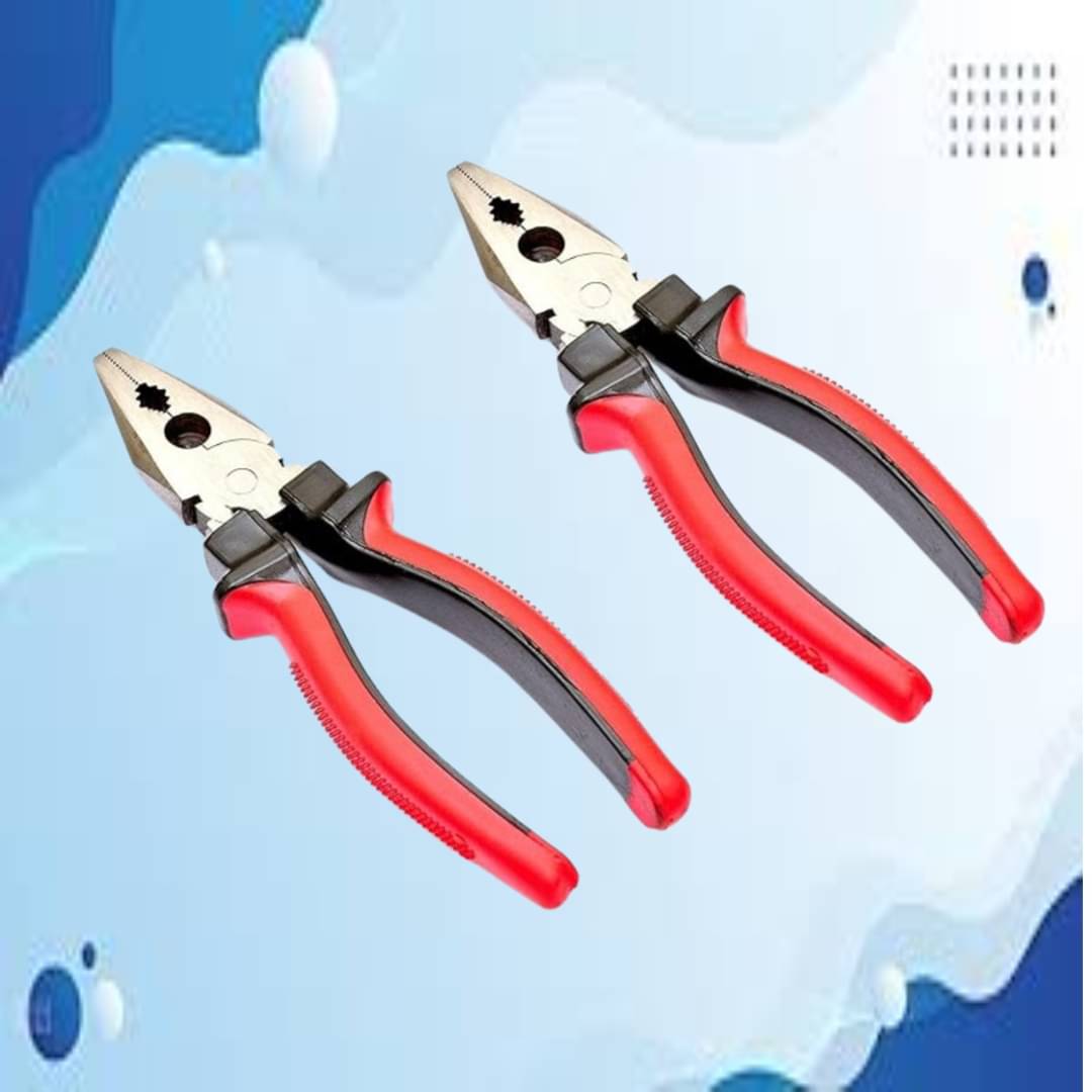     			Combination Plier for All Electrical Shock-proof Anti-Slip Grip Best for Cutting Wires, Gripping, Bending, Straightening, Crushing, Pulling,Plas for Home & Professional Use and Electrical Work Pack of -2